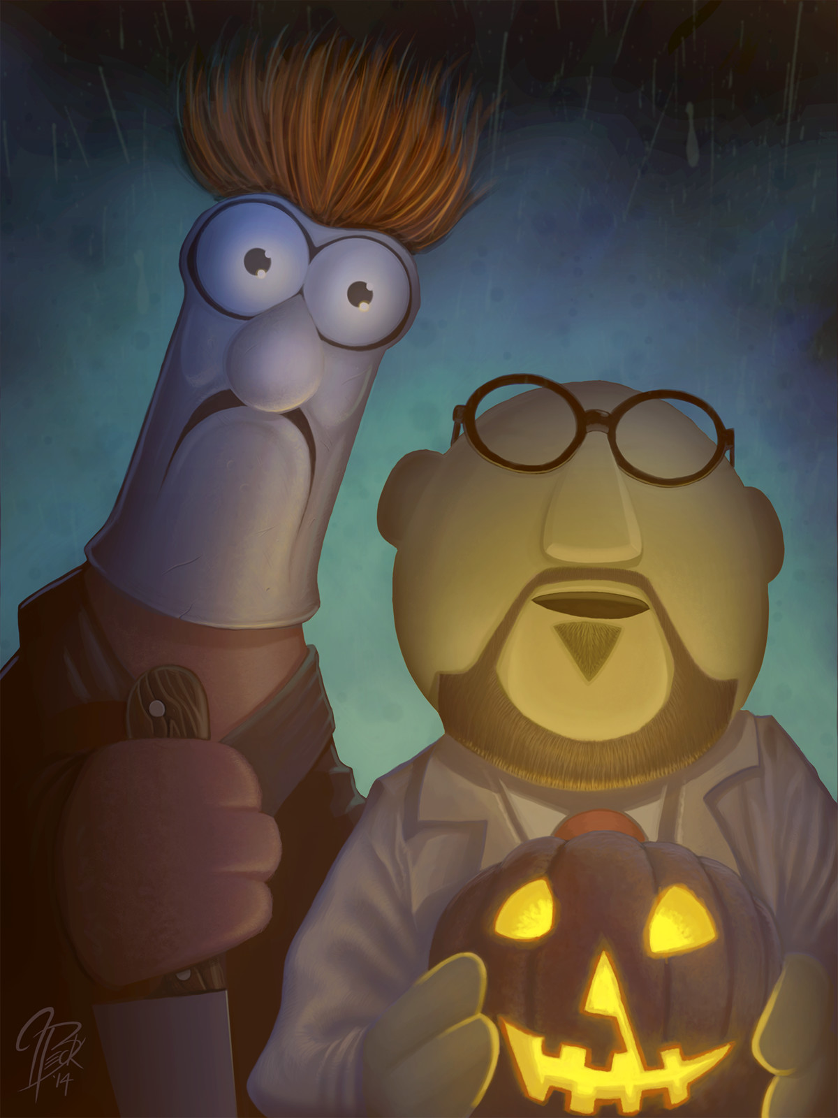 Beaker as Michael Myers; Dr. Bunson Honeydew as Dr. Loomis