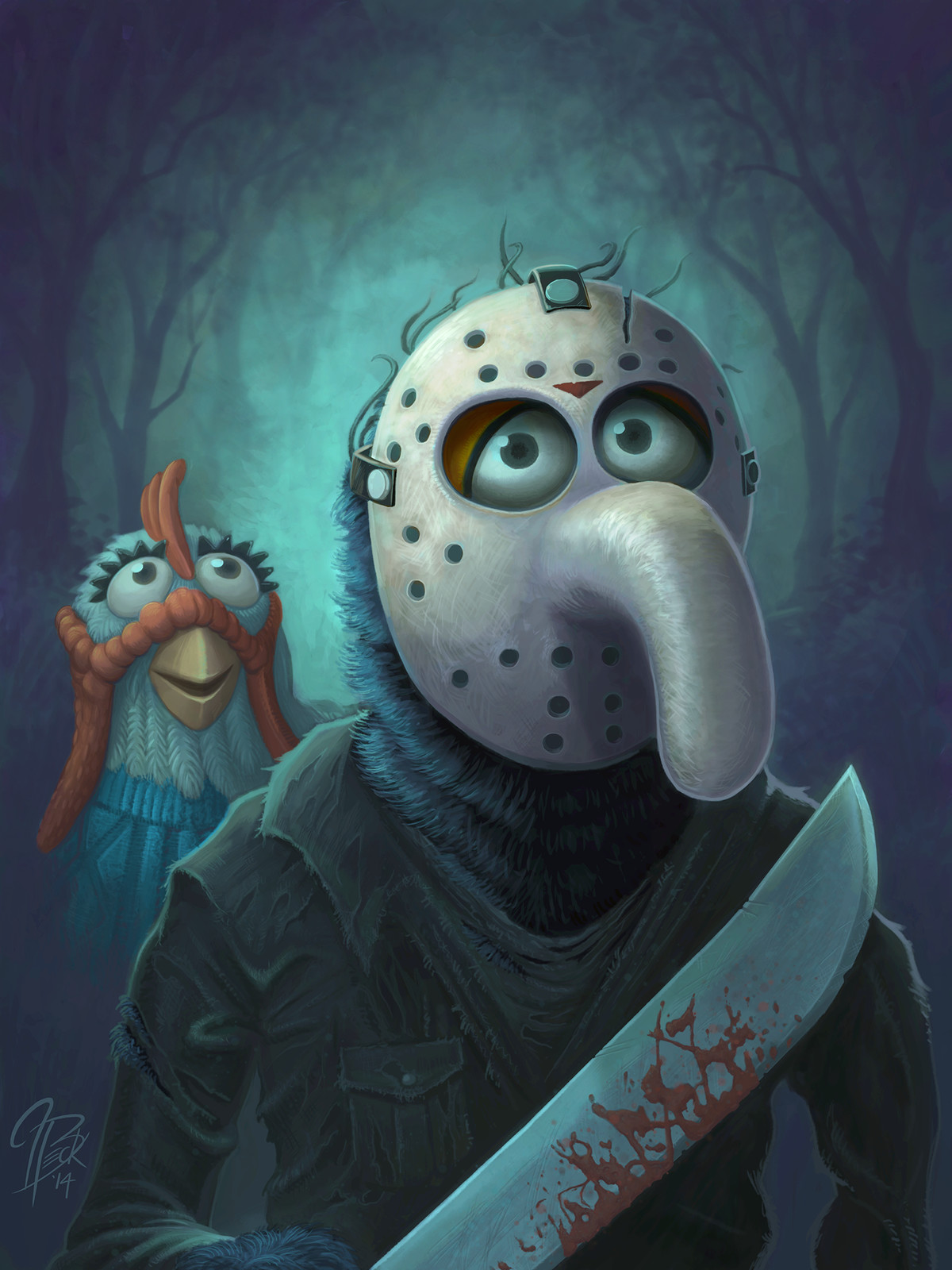 Gonzo as Jason Voorhees w/ Camilla as Mrs. Voorhees