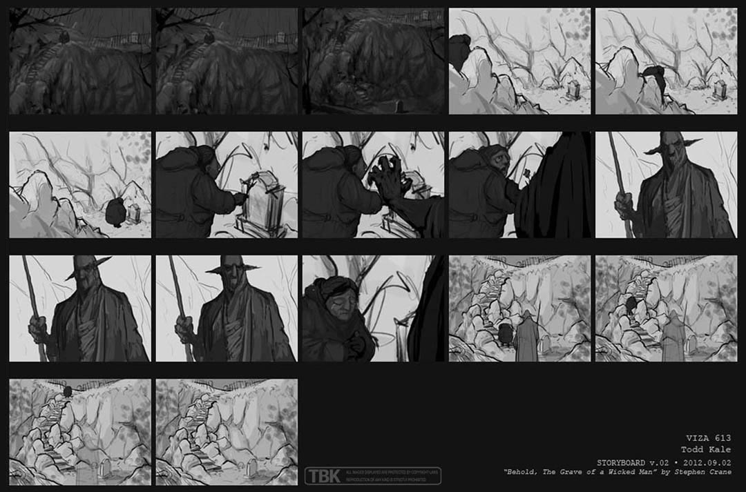 Storyboards for 30 second animated short film