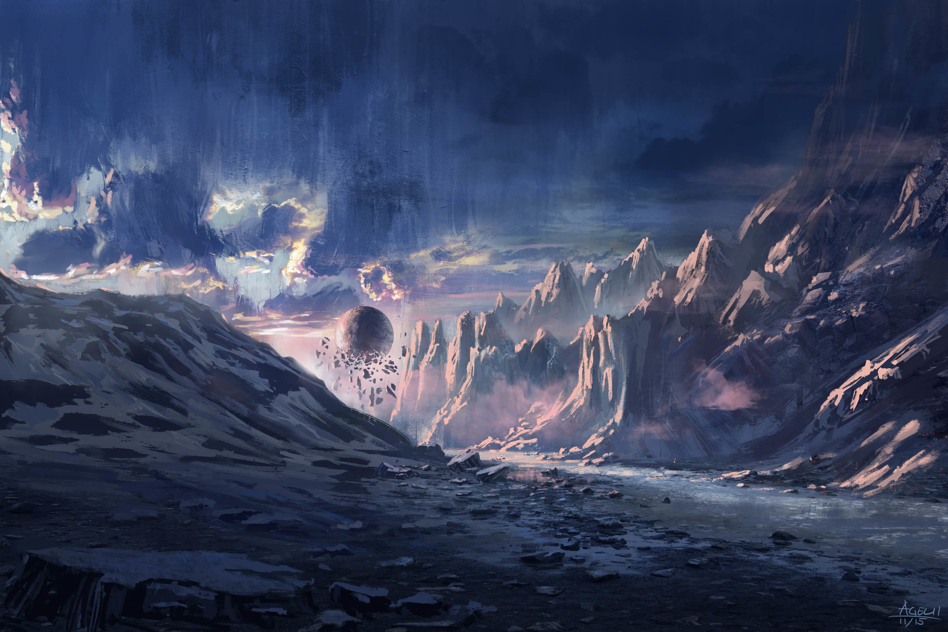 Artstation Dreamy Mountains Frej Agelii