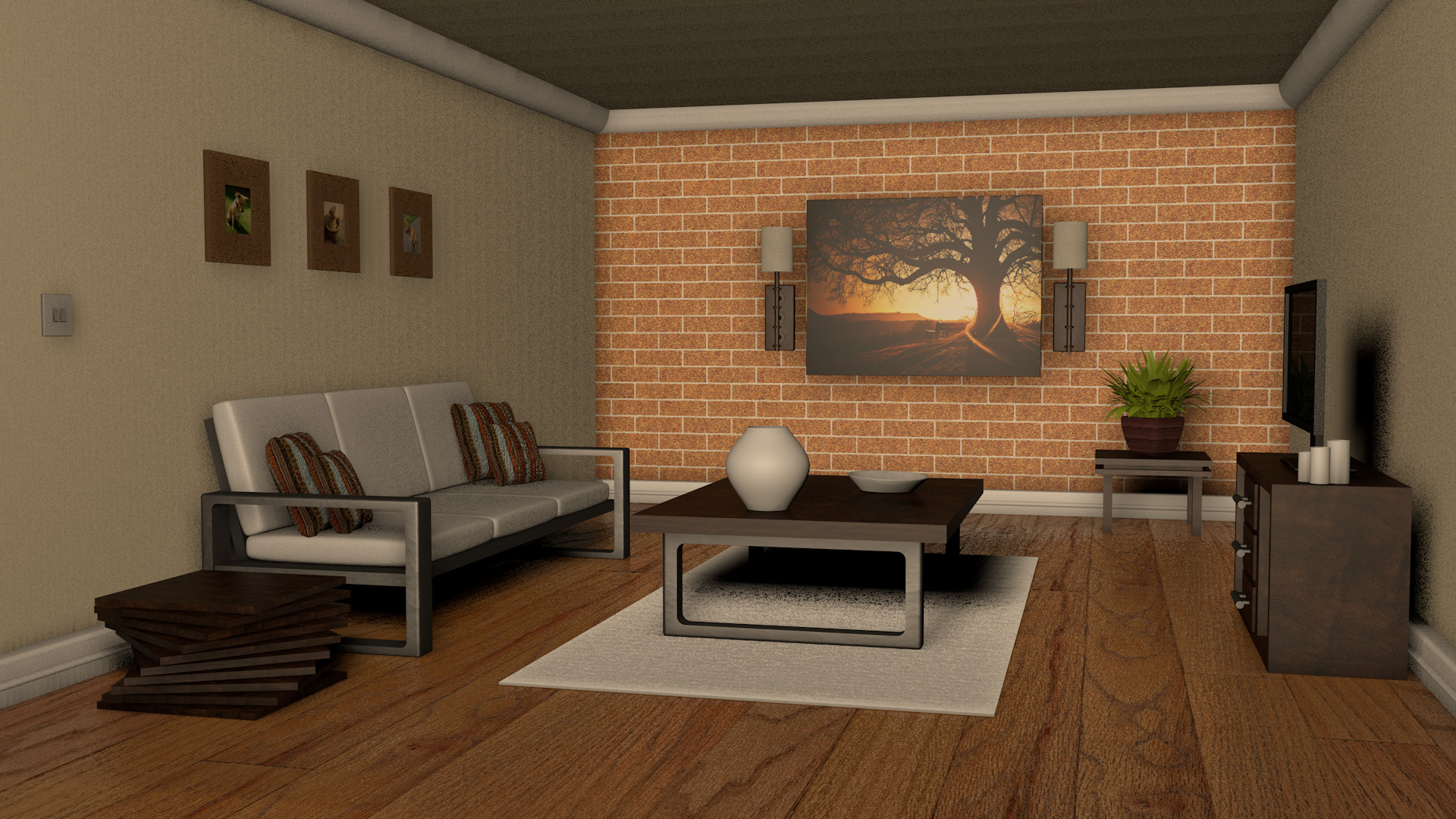 4d wallpaper for living room