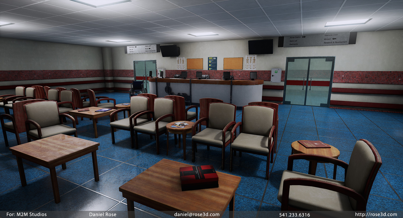 Lobby Maquette: All Models, Textures, and Materials.