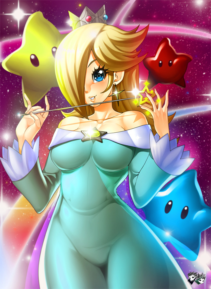Princess Rosalina (ロ ゼ ッ タ-Rozetta) and Luma (チ コ -Chiko) from Super Mario ...