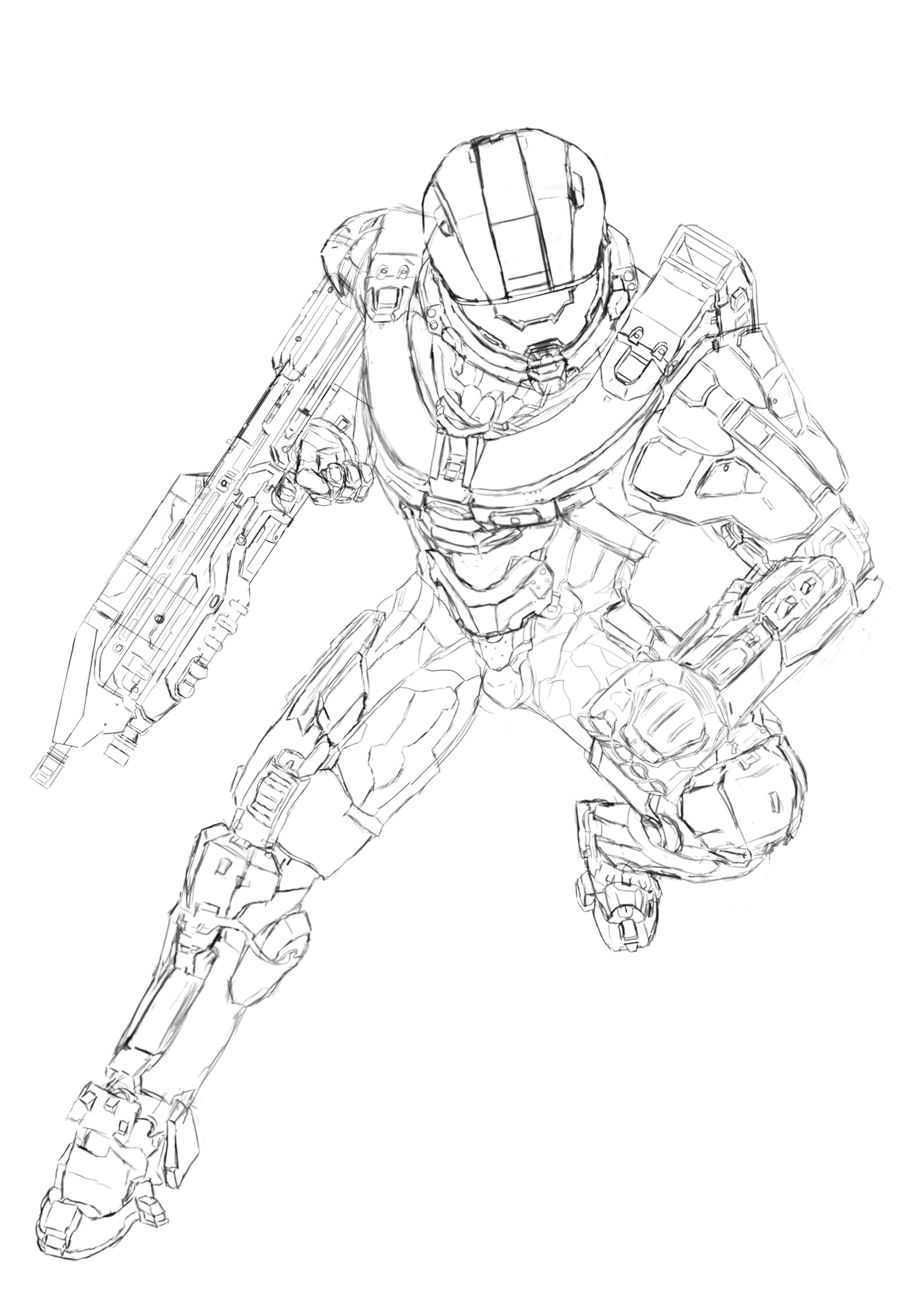Artstation Master Chief Fan Art Halo 5 Guardians Anthony Sae Jang