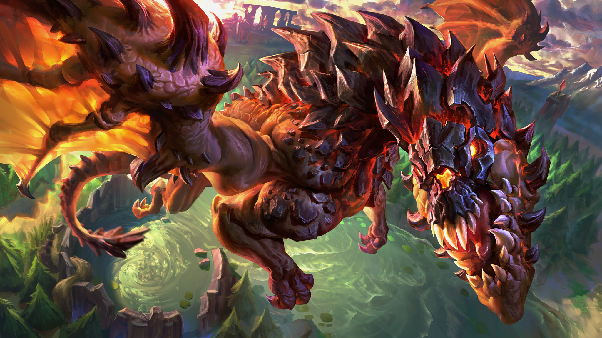 Wallpaper Artstation Dragon League Of Lgends Mike Azevedo Desktop Wallpaper