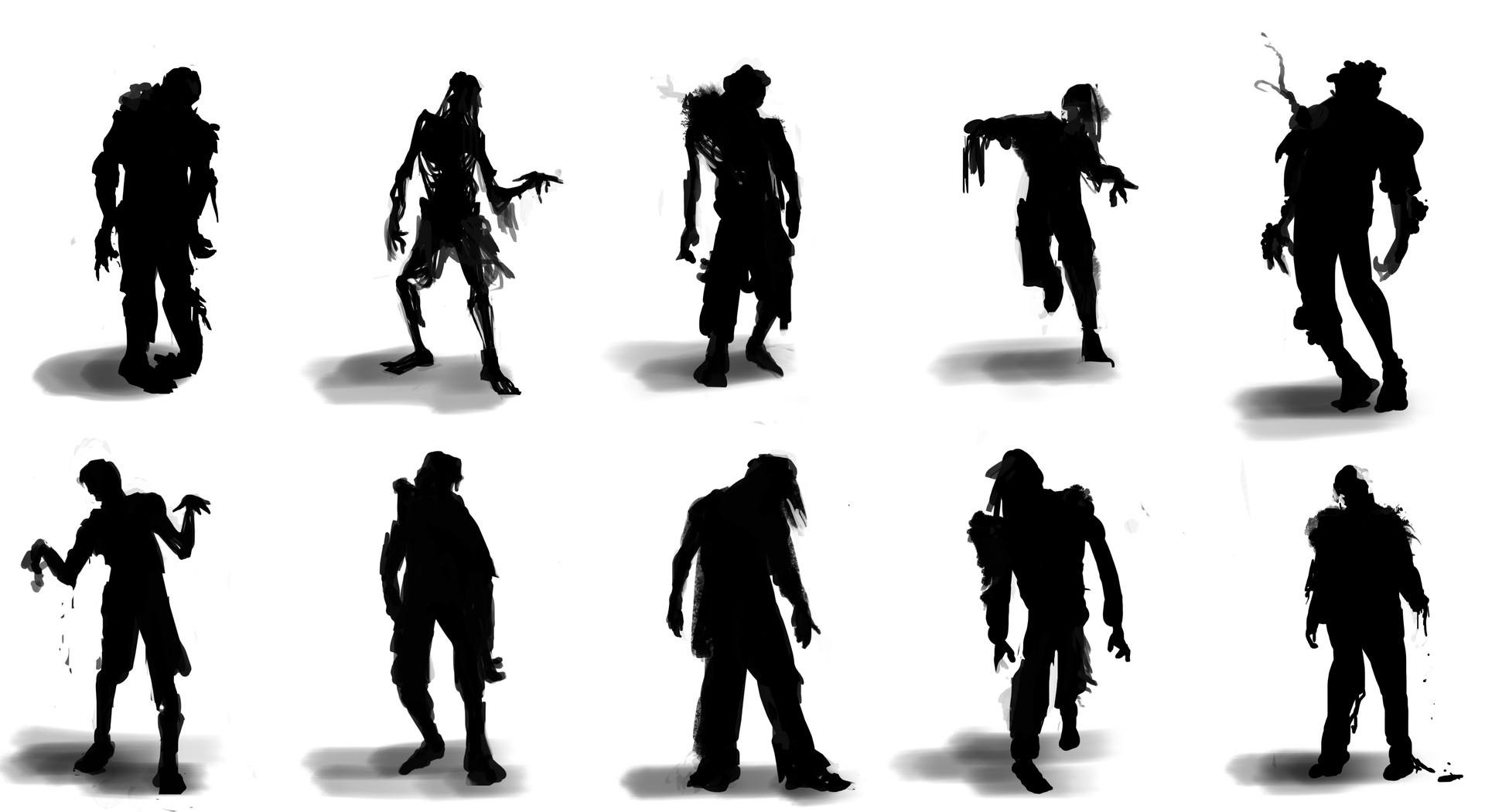 Download 7 CDR VECTOR ZOMBIE ART SILHOUETTE PSD DOWNLOAD ZIP - * ArtVector