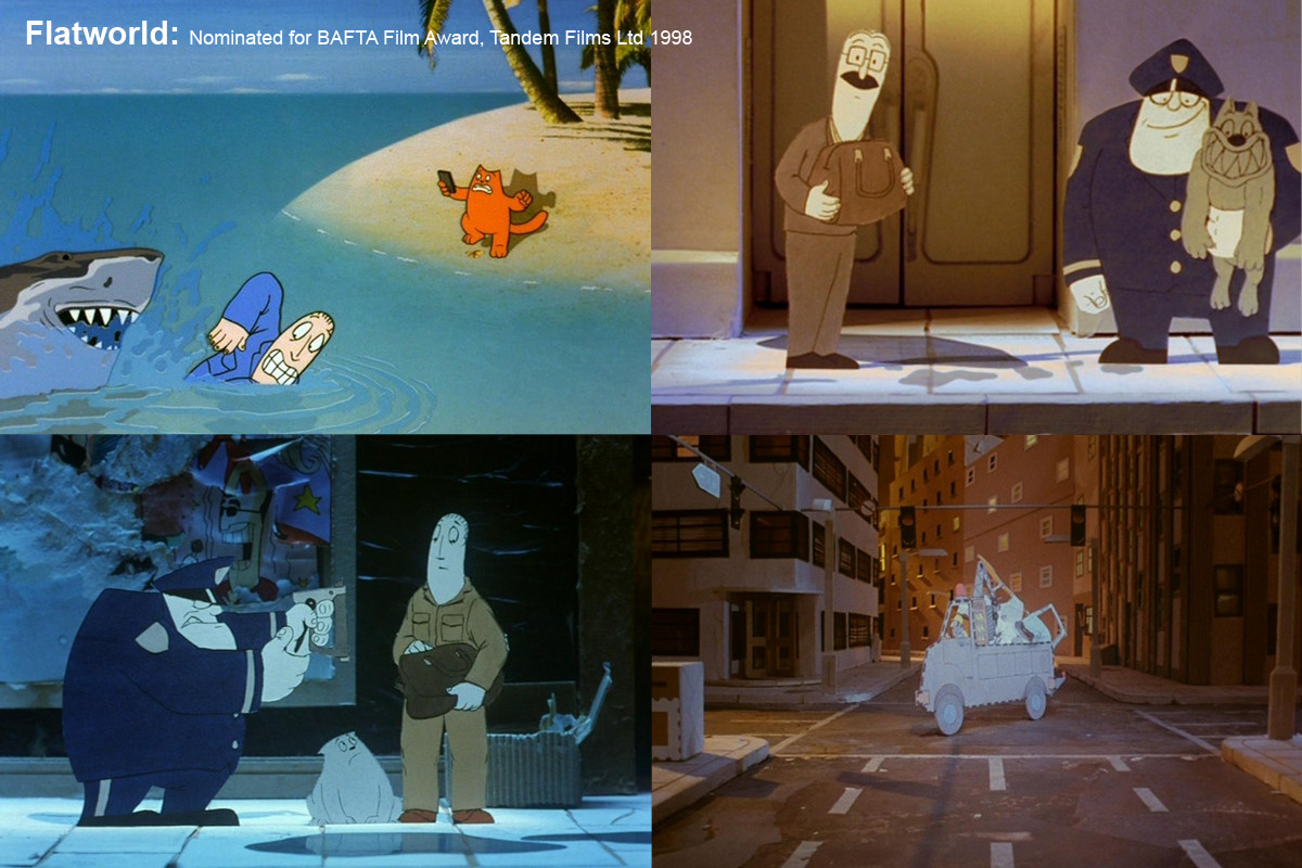 ArtStation - Traditional Animation: Flatworld, Animated Short (1997)(Multi  award and Bafta Nominated)