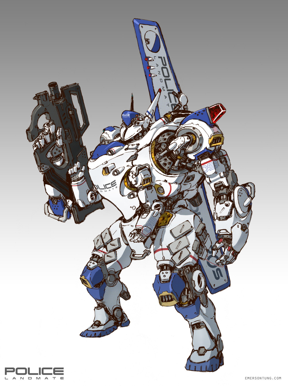 Artstation Police Landmate Emerson Tung
