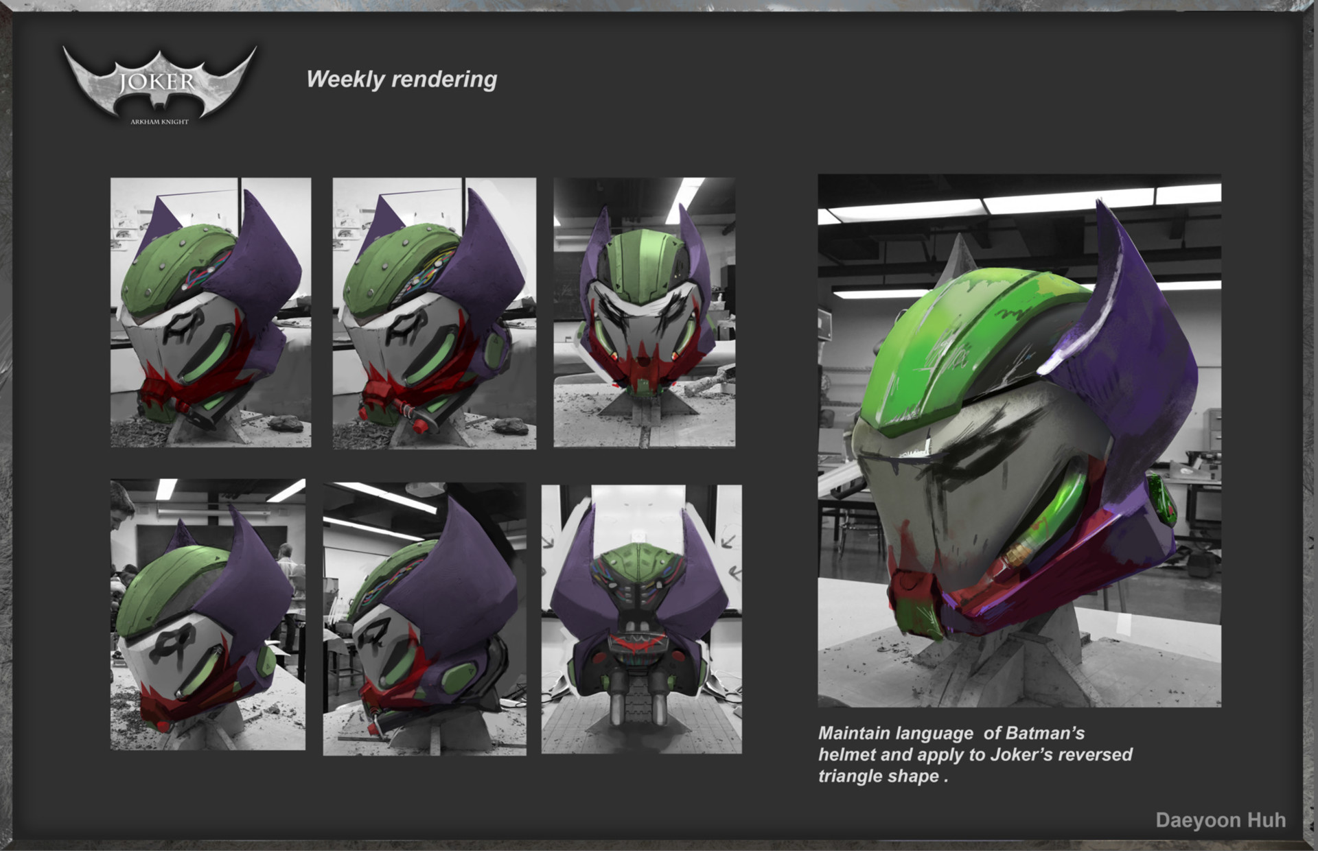 Artstation Joker Bat Helmet Arkham Series Ver Daeyoon Huh