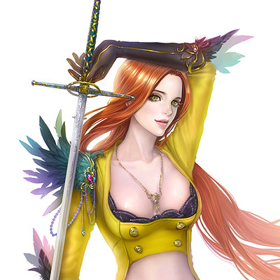 Artstation Sword Woman Yunhee Lee