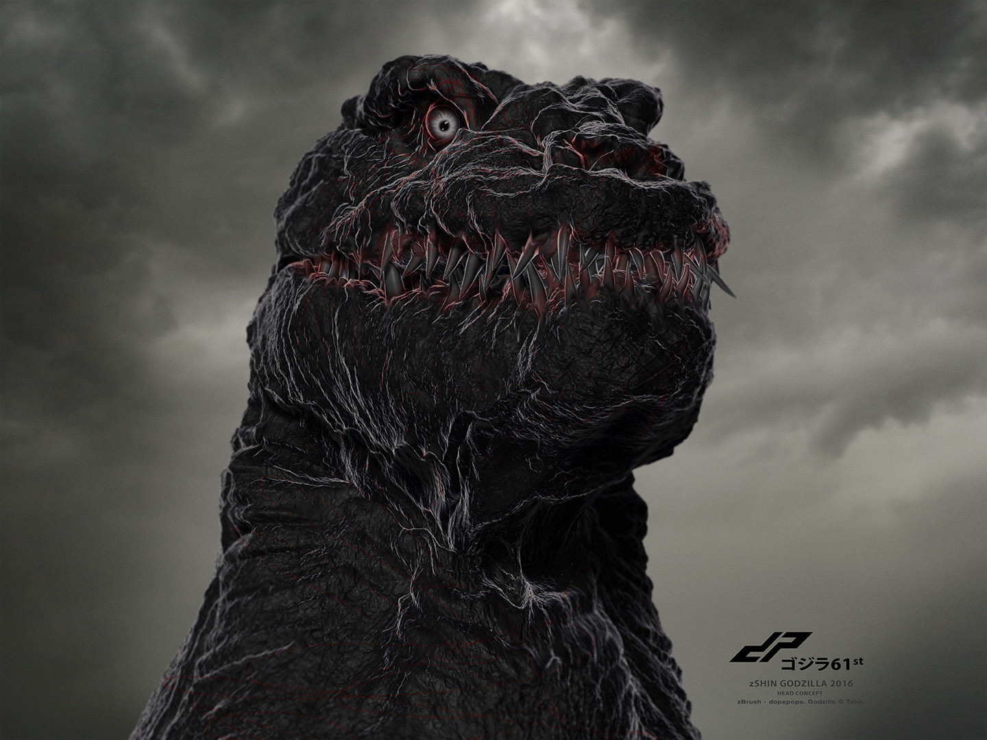 shin godzilla tail head