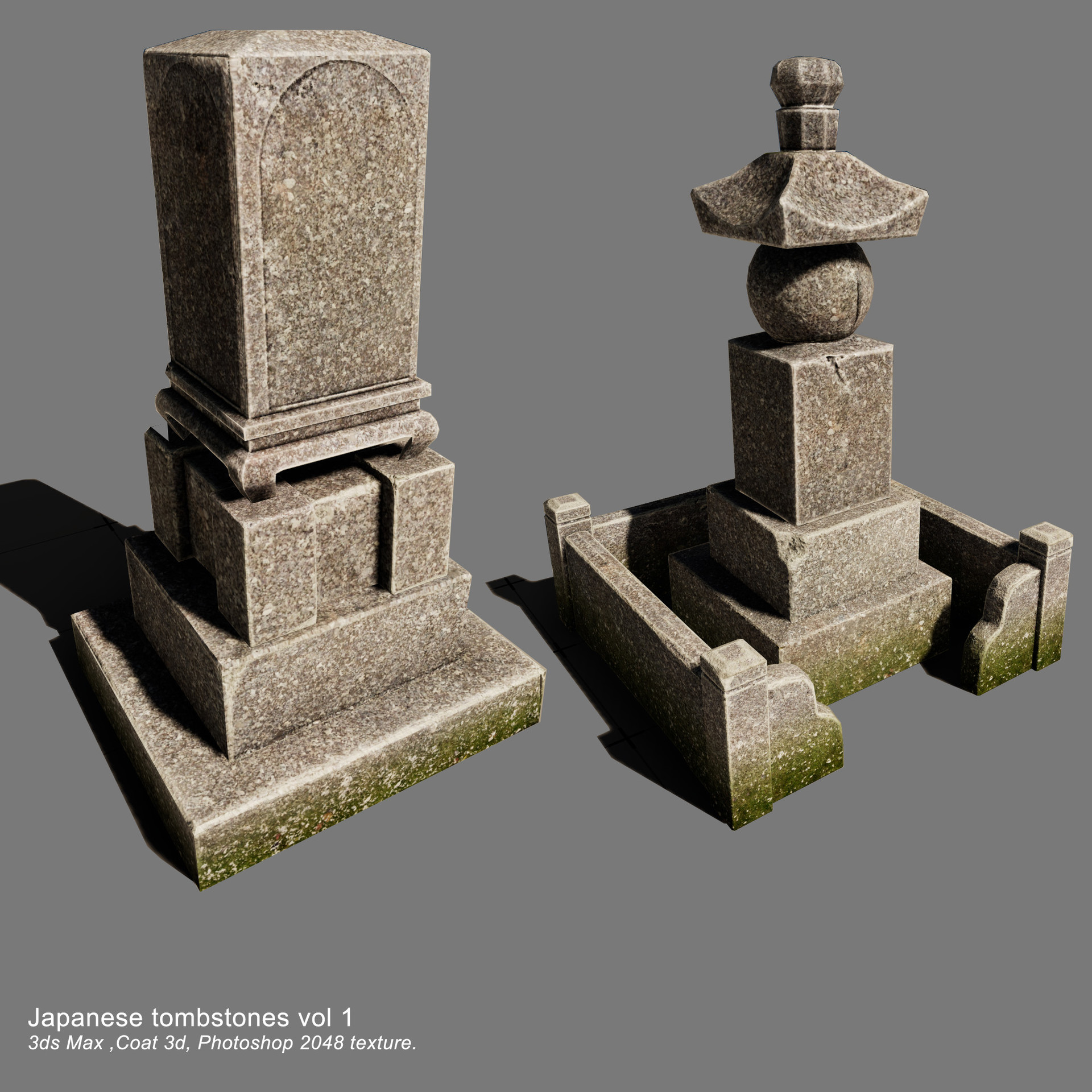 ArtStation - Japanese tombstones