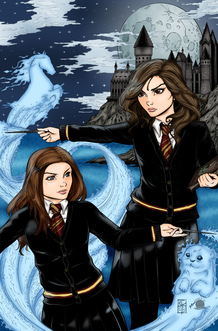 Hermione and Ginny, Cat Luniscia.