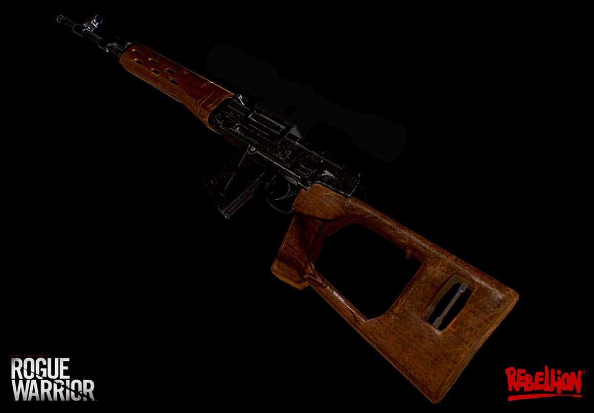 Dragunov low poly (scope was made by another artist)