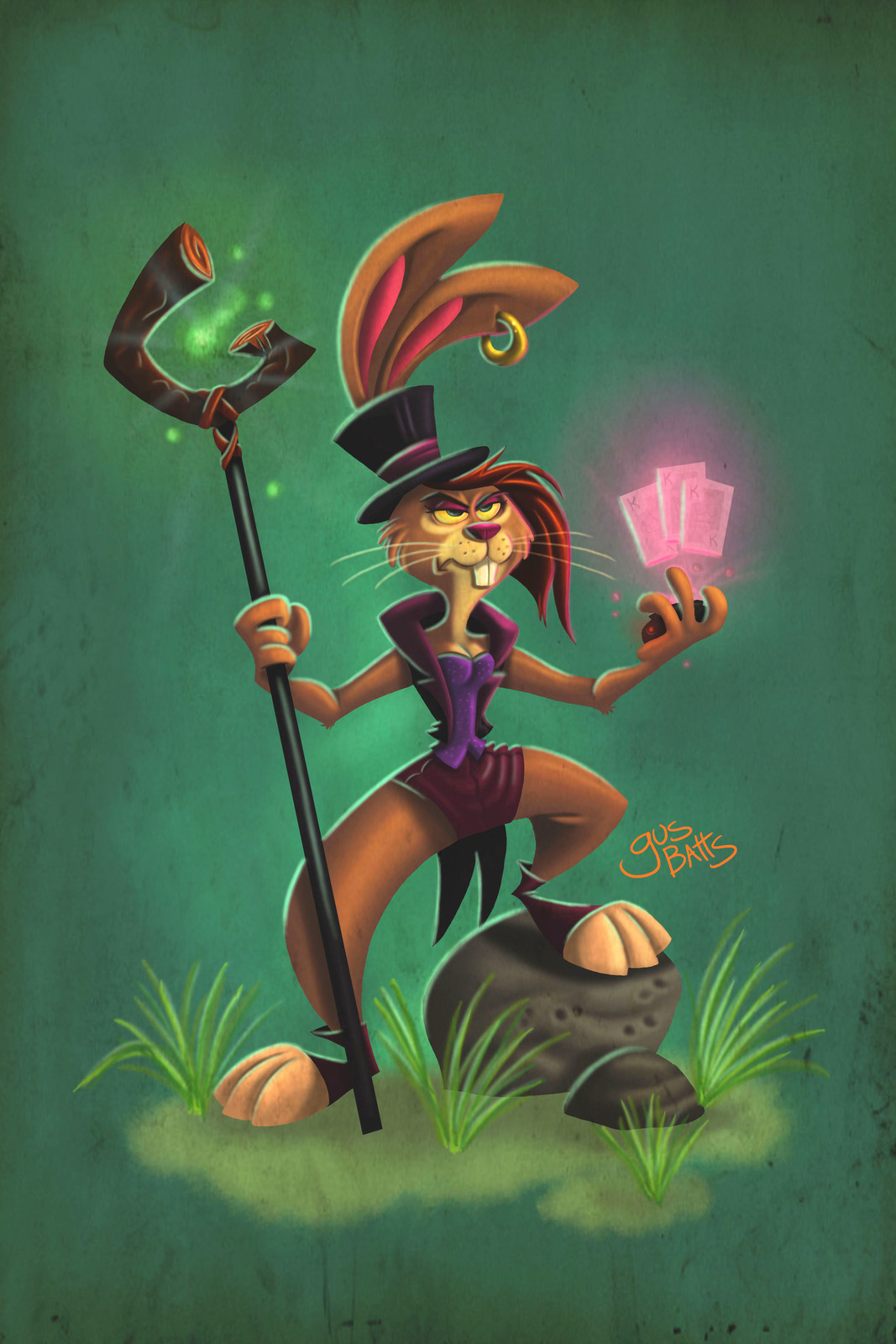 Magician rabbit character design 
