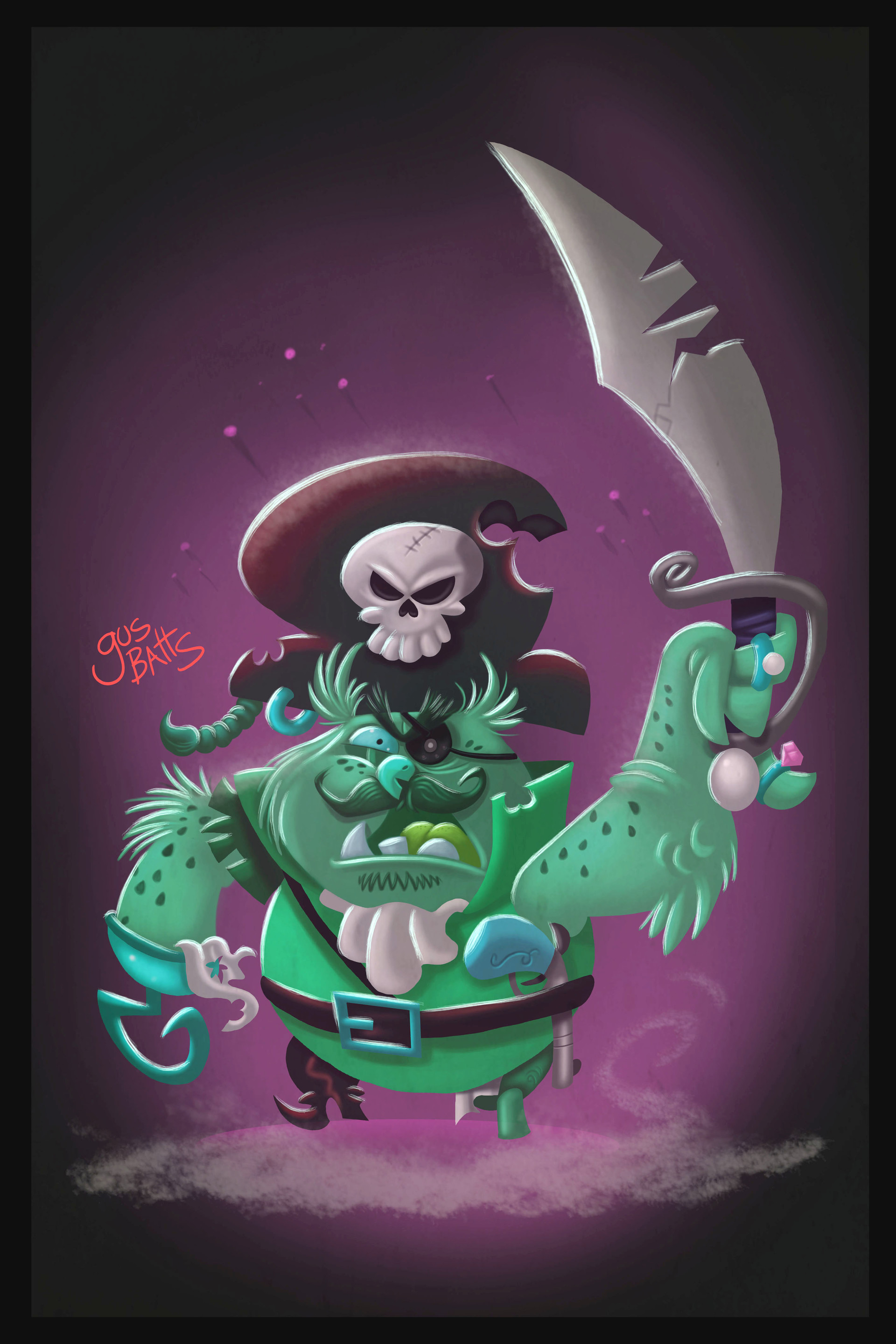 Artstation Ghost Owl Pirate Character Design Gus Batts