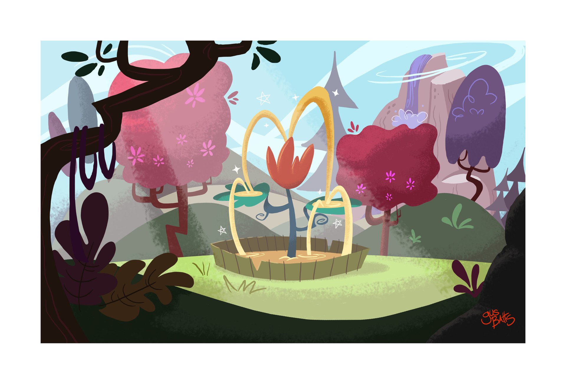 Artstation Animation Cartoon Show Background Test Gus Batts