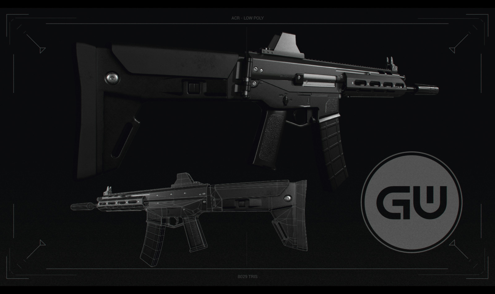 low poly in marmoset after bakes and initial texture pass.