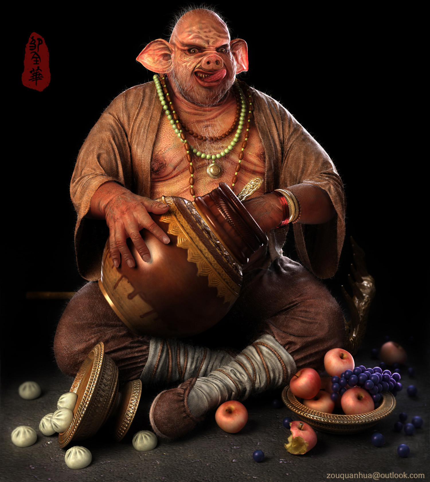 ArtStation Greedy Pig artstation-greedy-pig