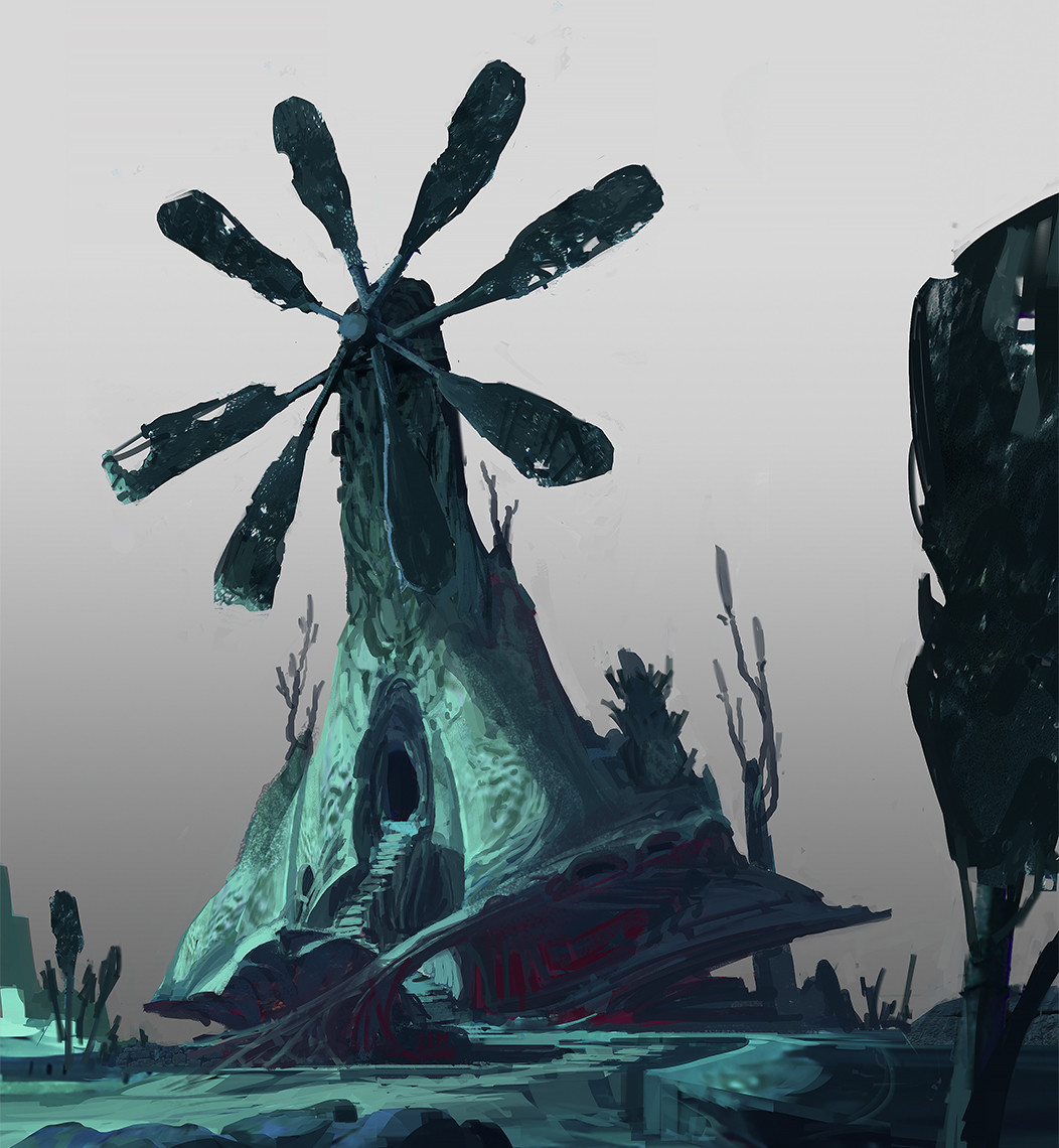 A simple Blue Valley home, using a windmill for power.