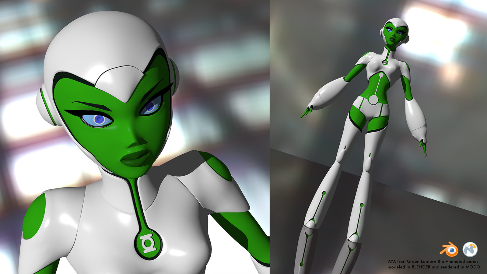 artstation aya from green lantern the animated series daniel e machuca