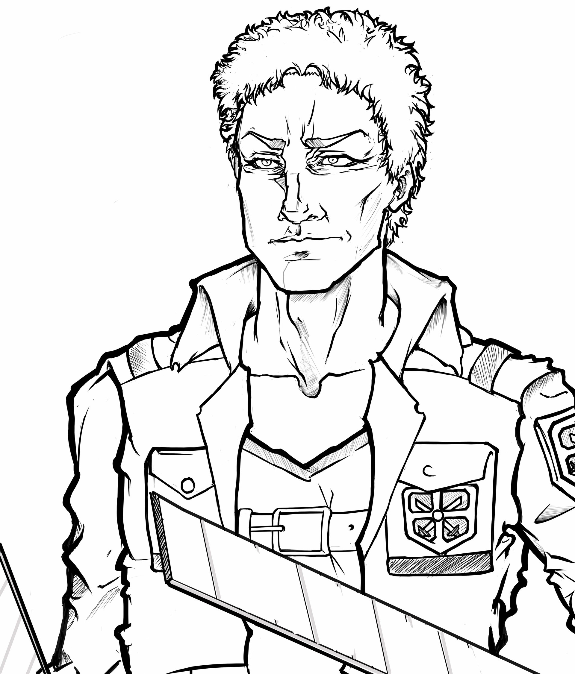 I choose to draw Reiner Braun from Attack On Titan! : r