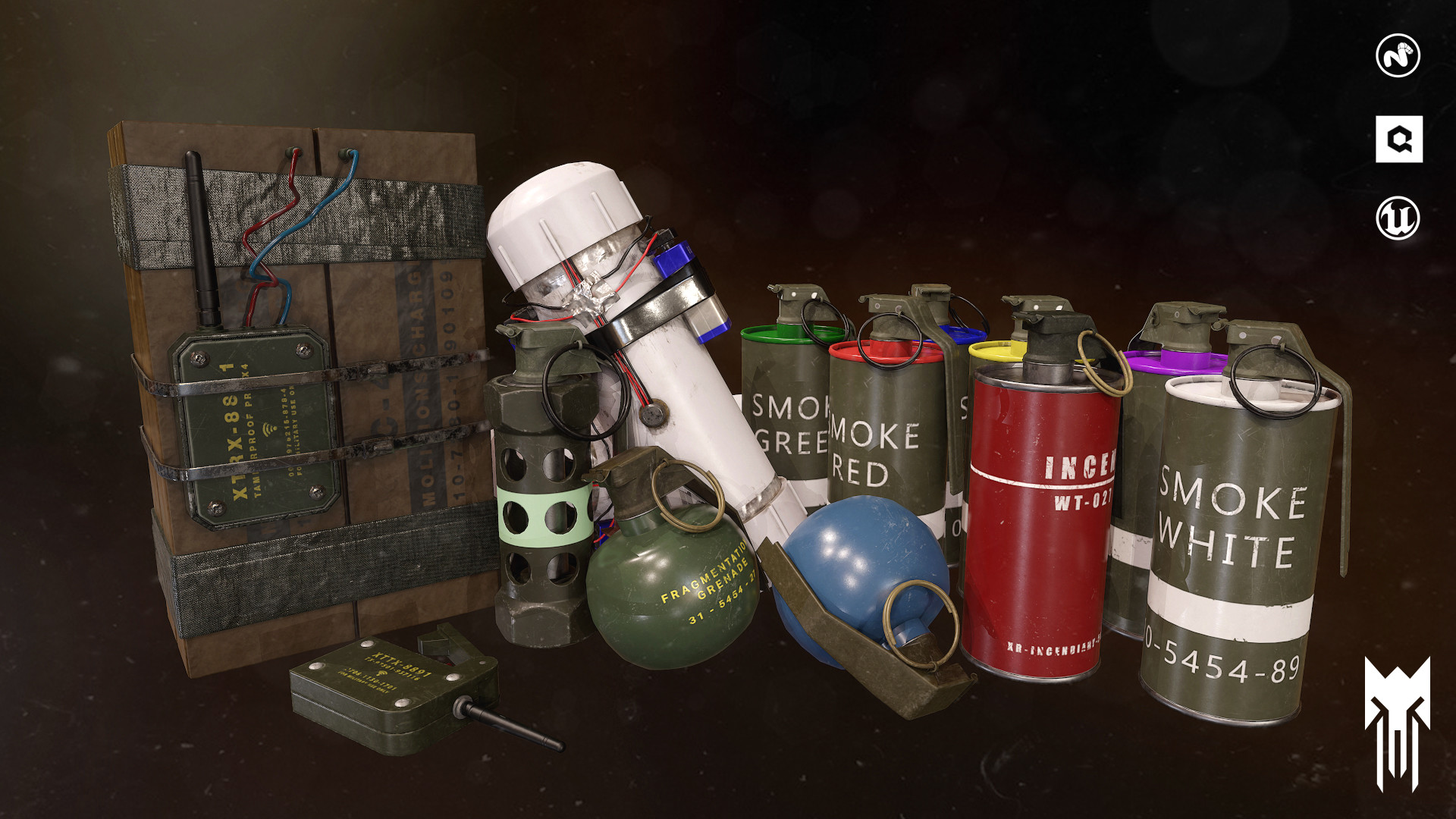- A Grenade Pack for the Unreal Marketplace.