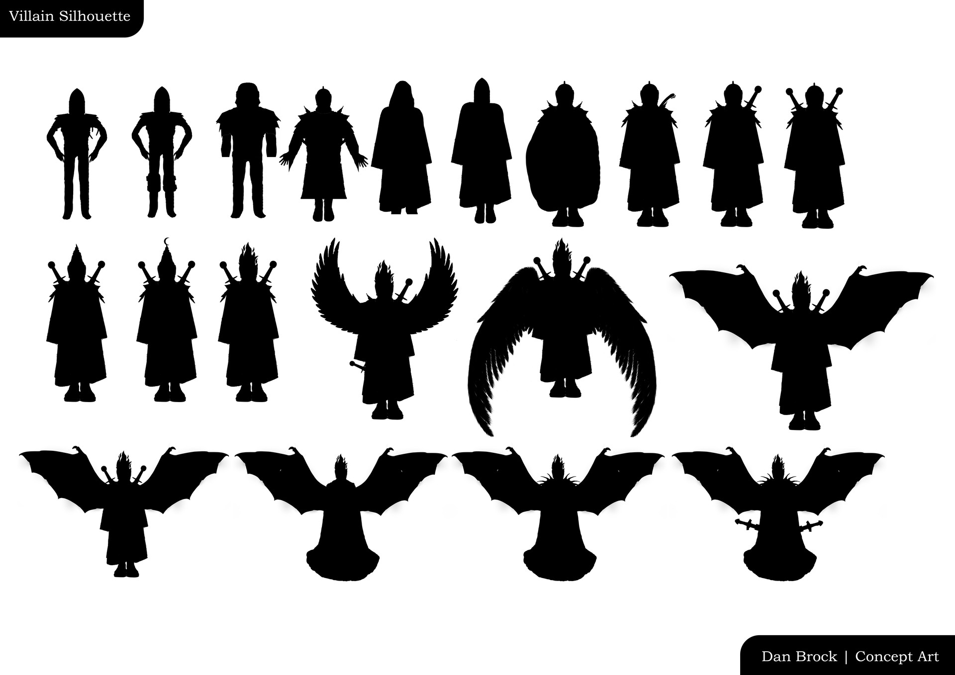 Artstation Villain Concept Art Silhouette Dan Brock
