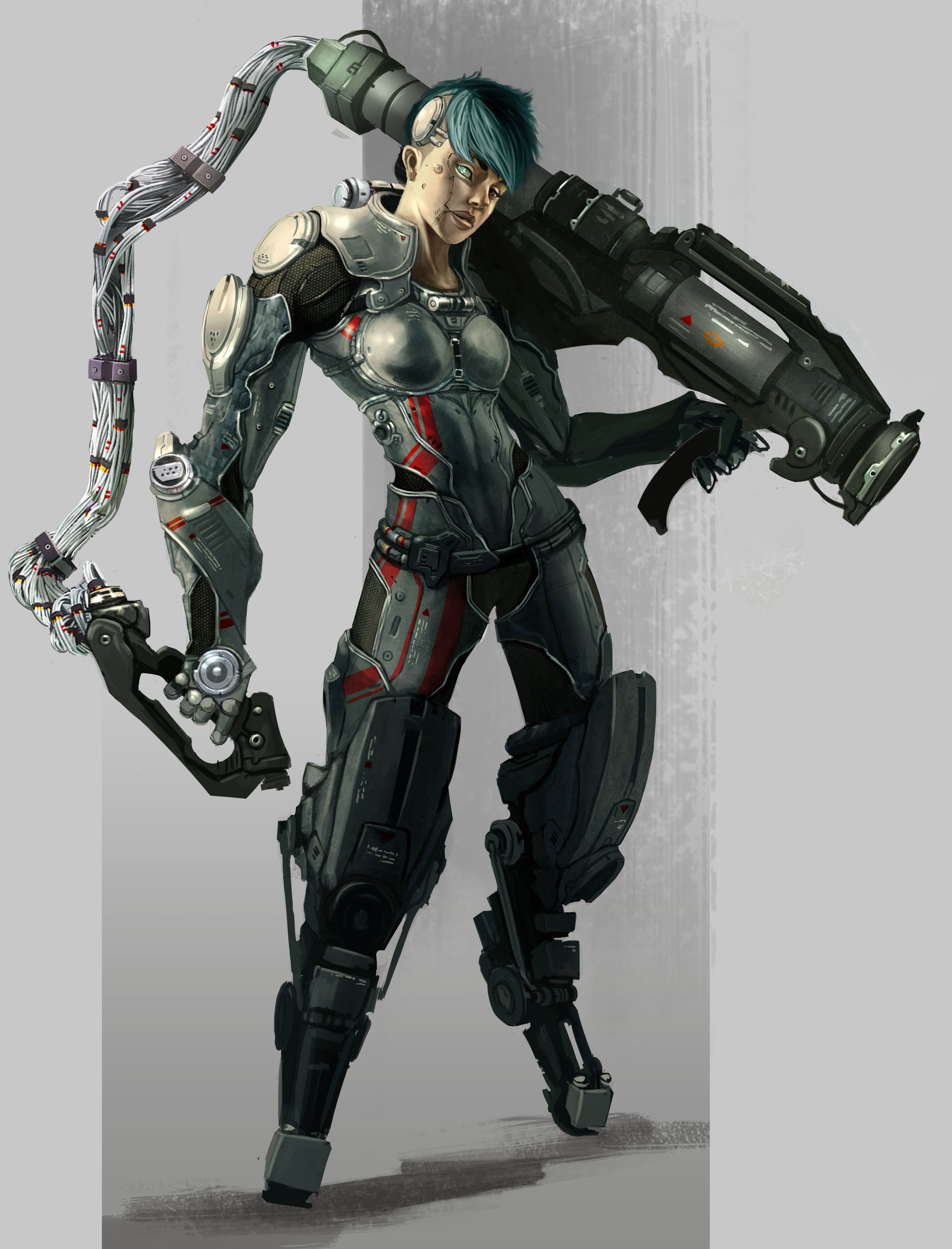 Artstation Girl Cyborg Psyker David Bonilla