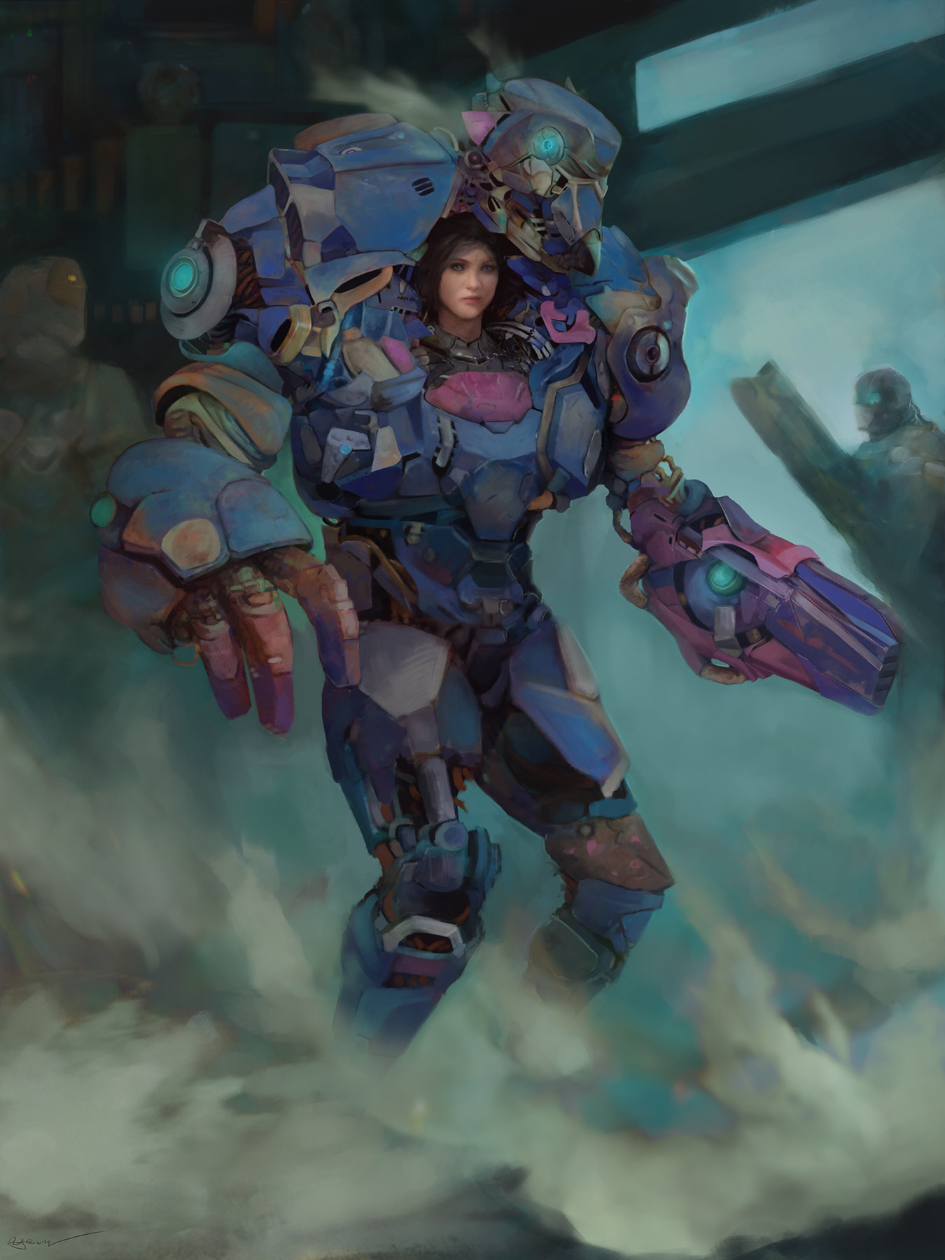 Artstation Mecha Girl Dmitry Tsarev