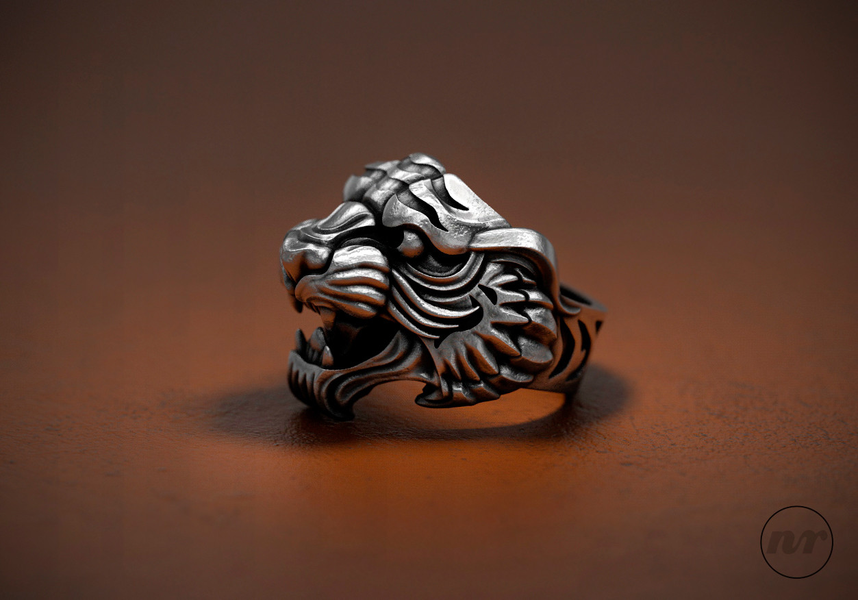 Tiger Tattoo Ring