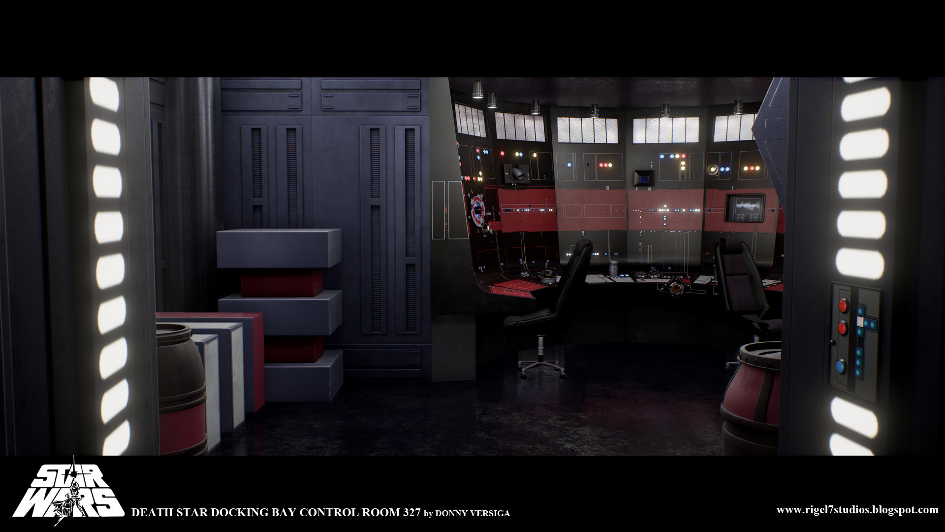 Artstation Death Star Docking Bay Control Room 327 Donny