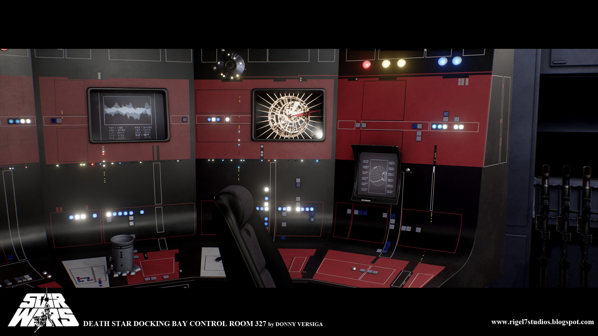 Artstation Death Star Docking Bay Control Room 327 Donny