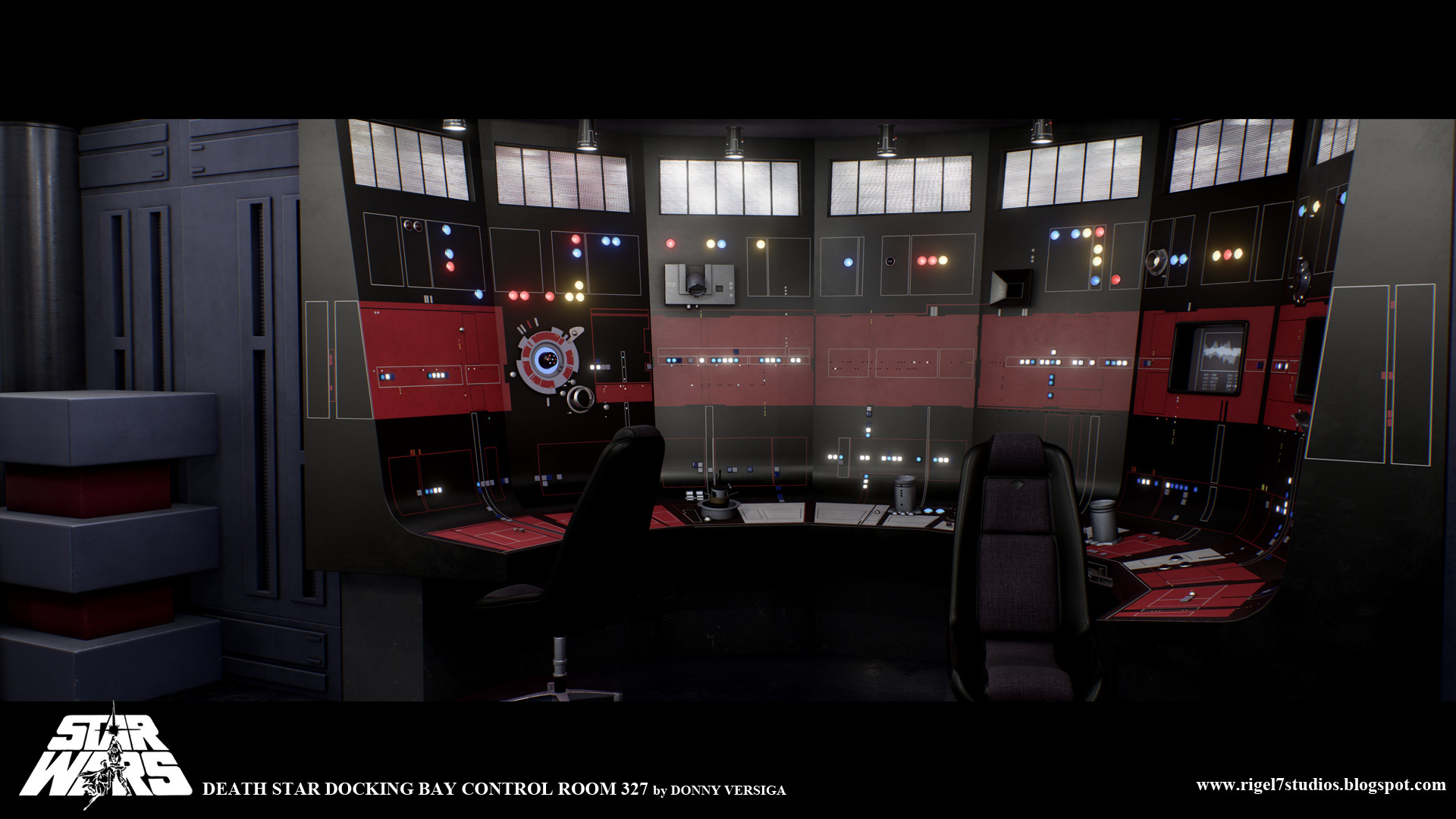 Artstation Death Star Docking Bay Control Room 327 Donny Versiga