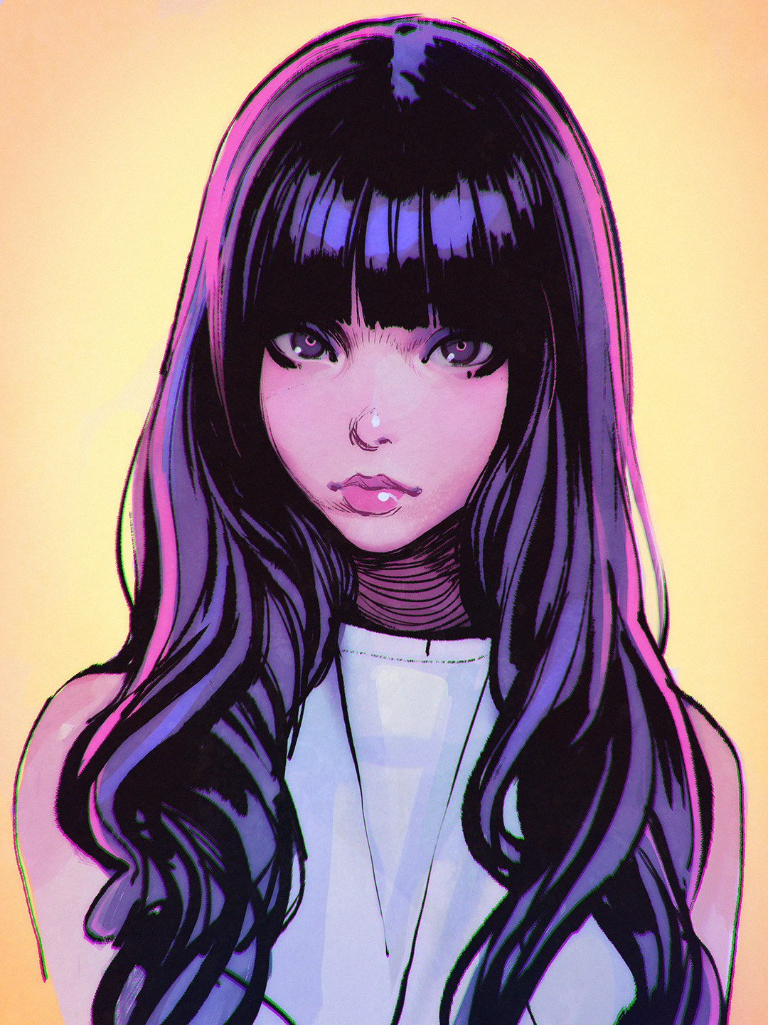 Anime Girl With Purple Hair Tumblr