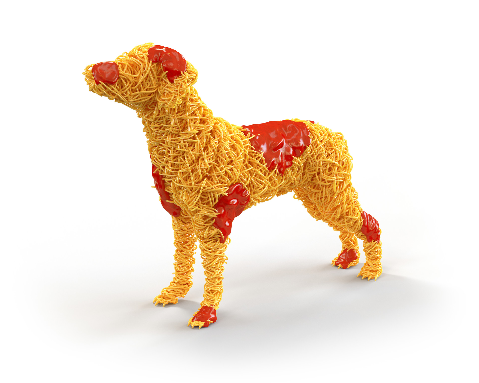 ArtStation - The dog made of pasta