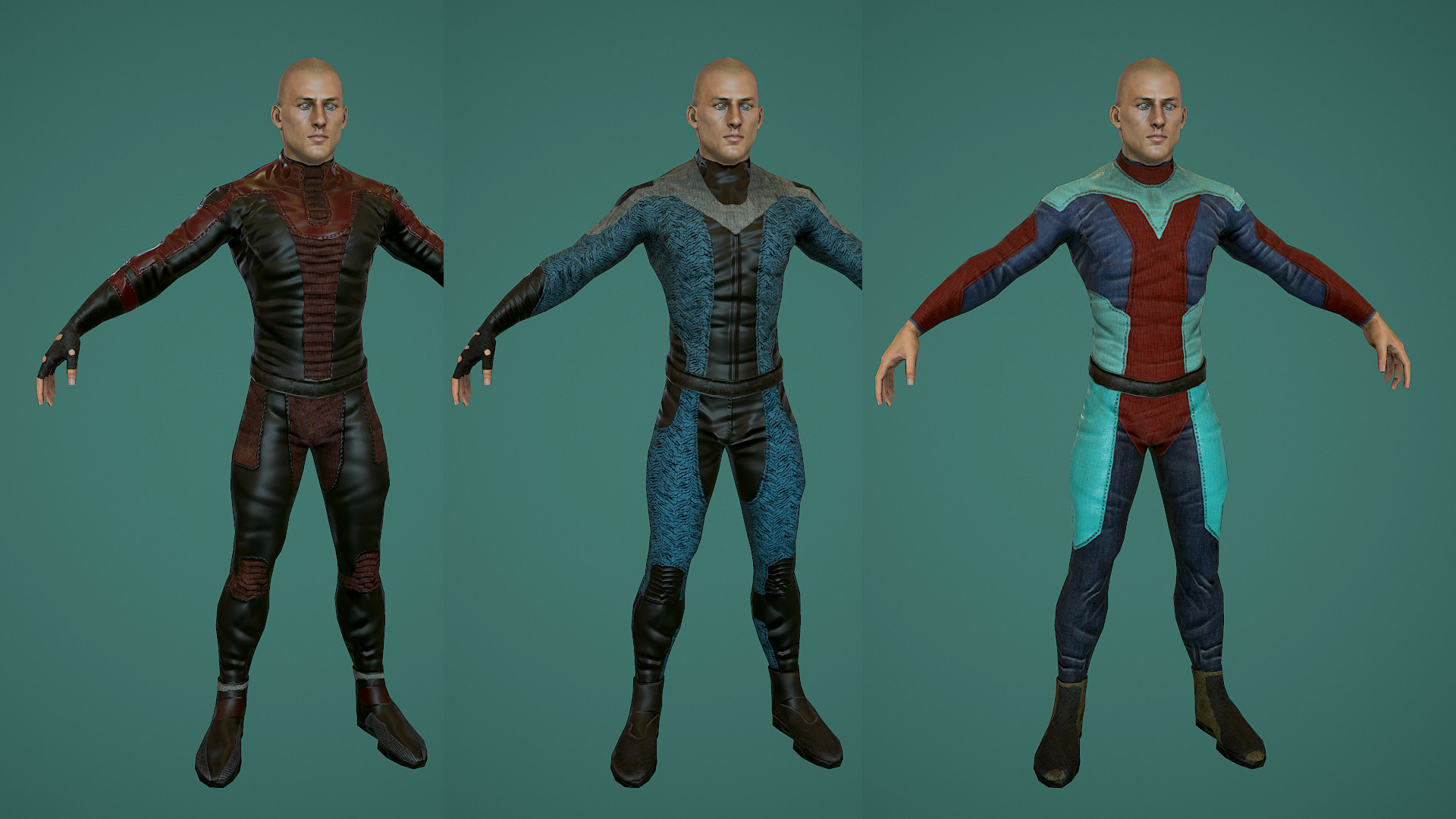 Artstation customizable character game ready model