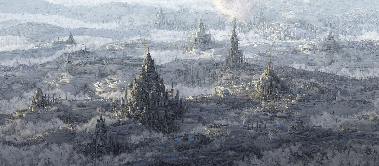 Artstation Fever Dream City Mathew Borrett