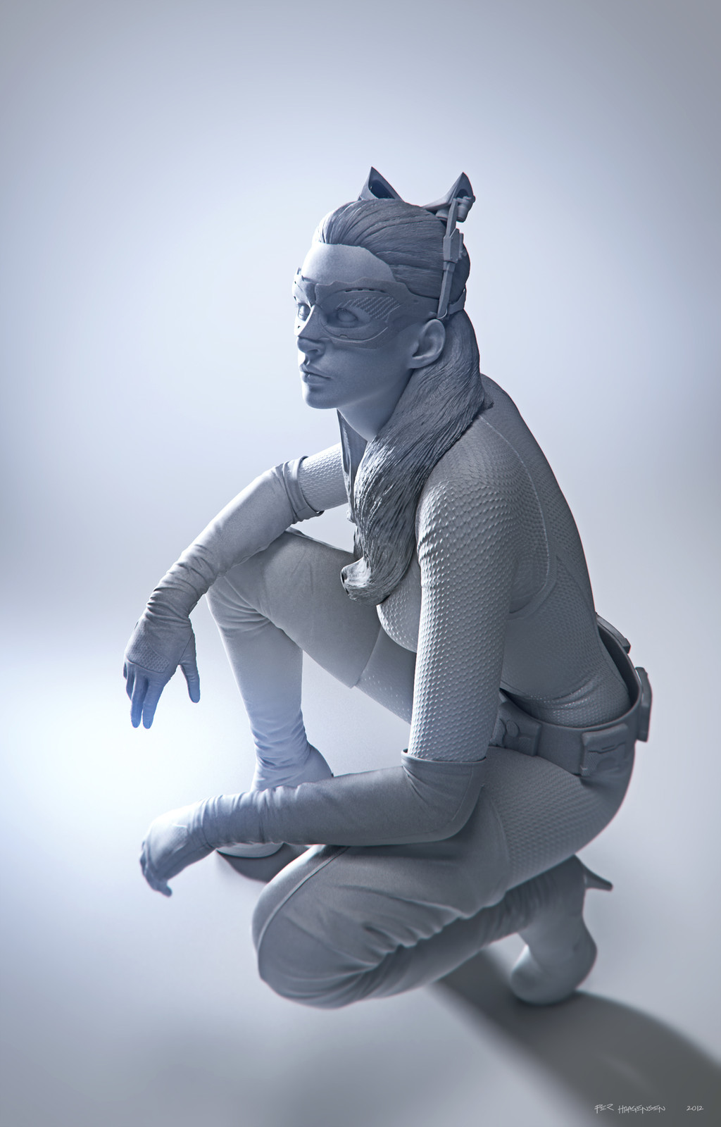 Catwoman #1 - "The Dark Knight Rises".
Digital Sculpture - Clay Render