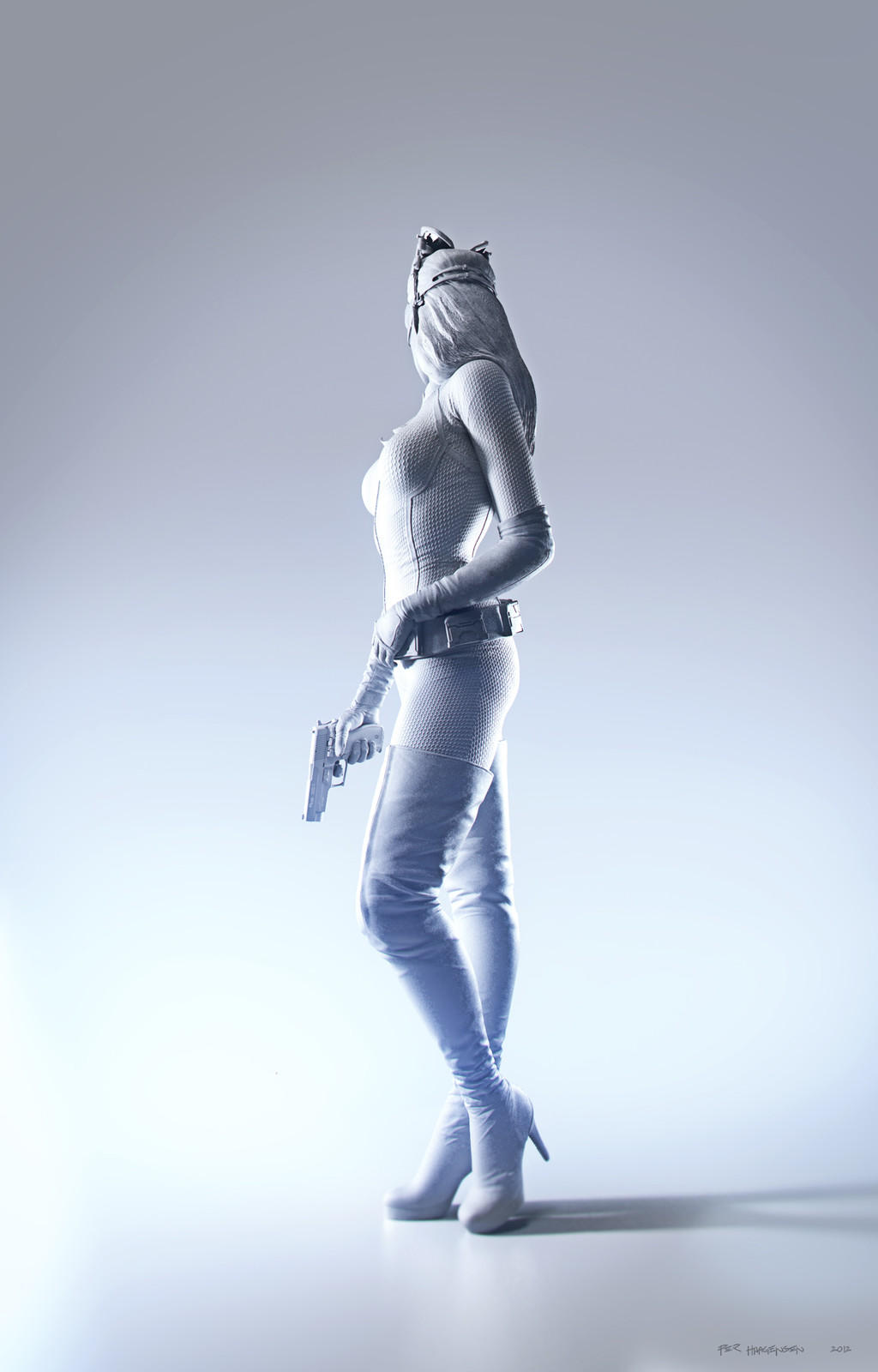 Catwoman #3 - "The Dark Knight Rises".
Digital Sculpture - Clay Render