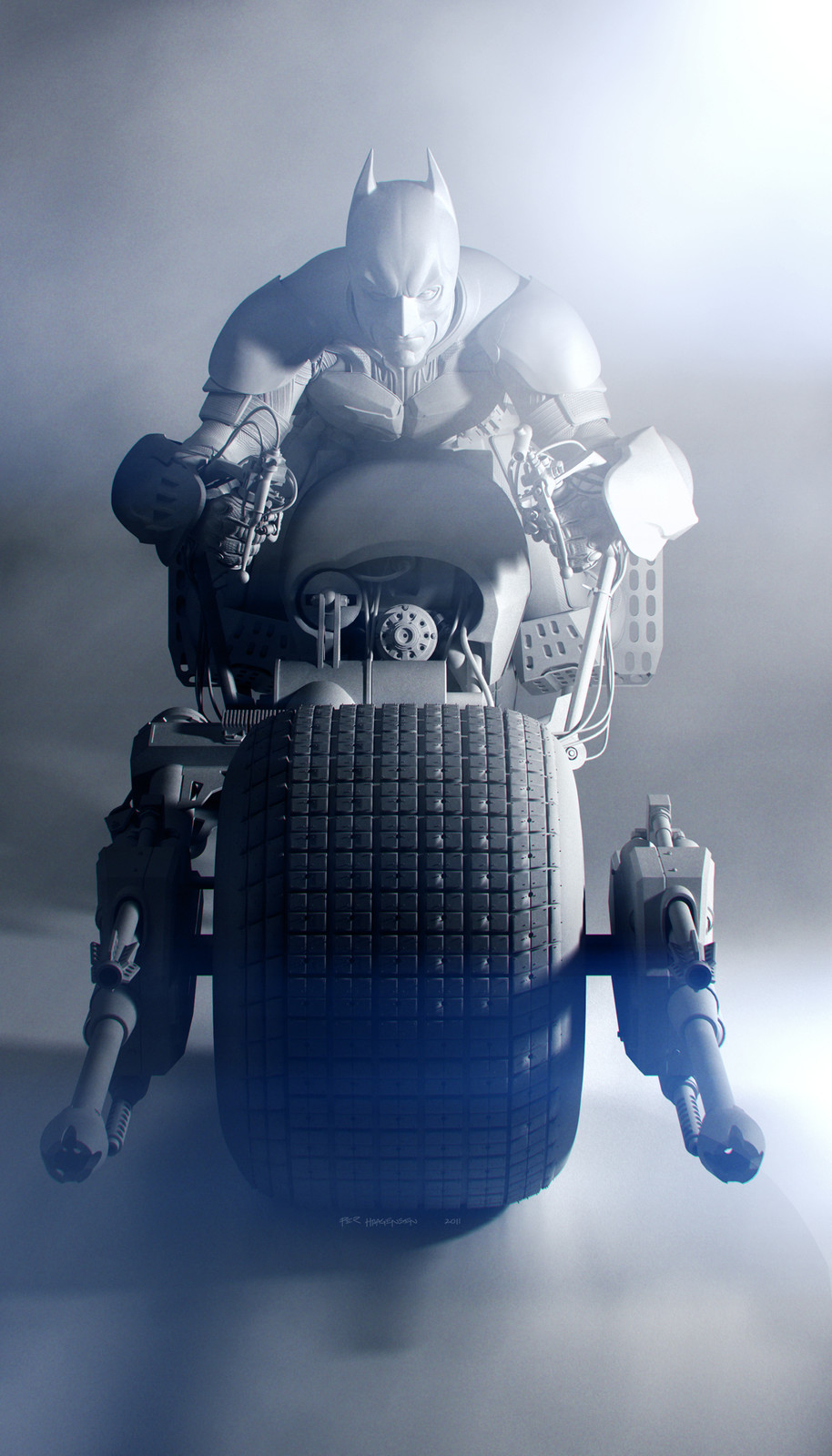 Batman #3 - "The Dark Knight Rises".
Digital Sculpture - Clay Render