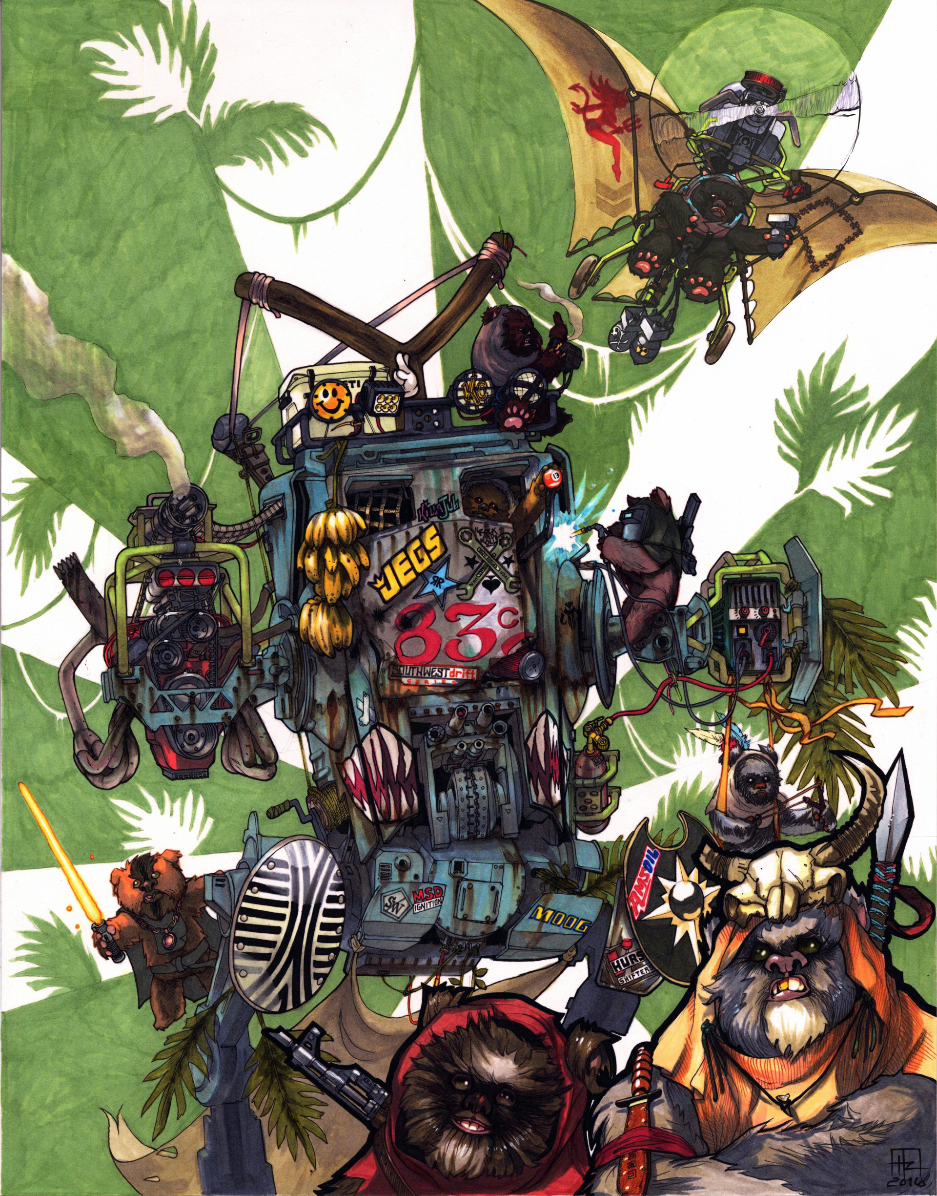 Artstation Ewok Madness Herb Zischkau homemade palestinian herb and pepper omlette and herbed yogurt. artstation