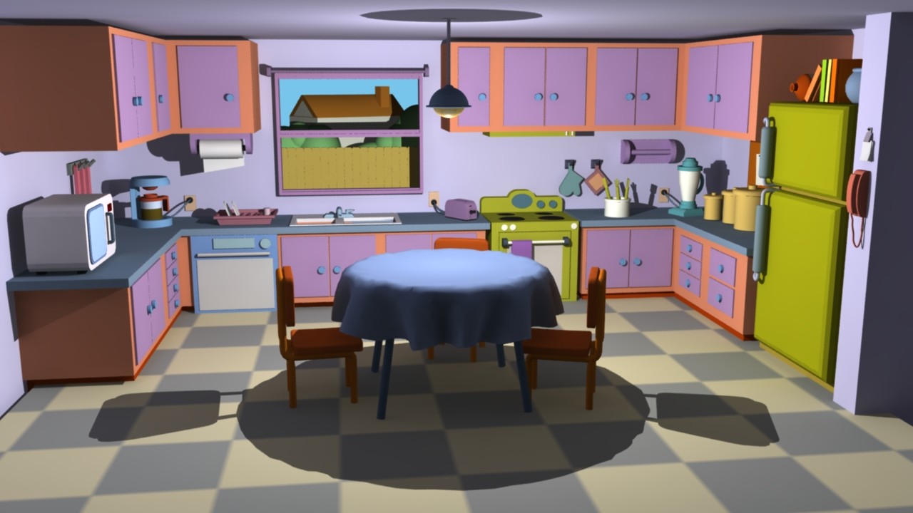 ArtStation Simpsons Kitchen