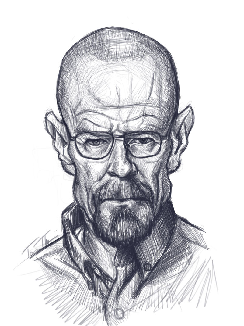 Heisenberg  Walter White Drawing by Paula Soesbe  Pixels
