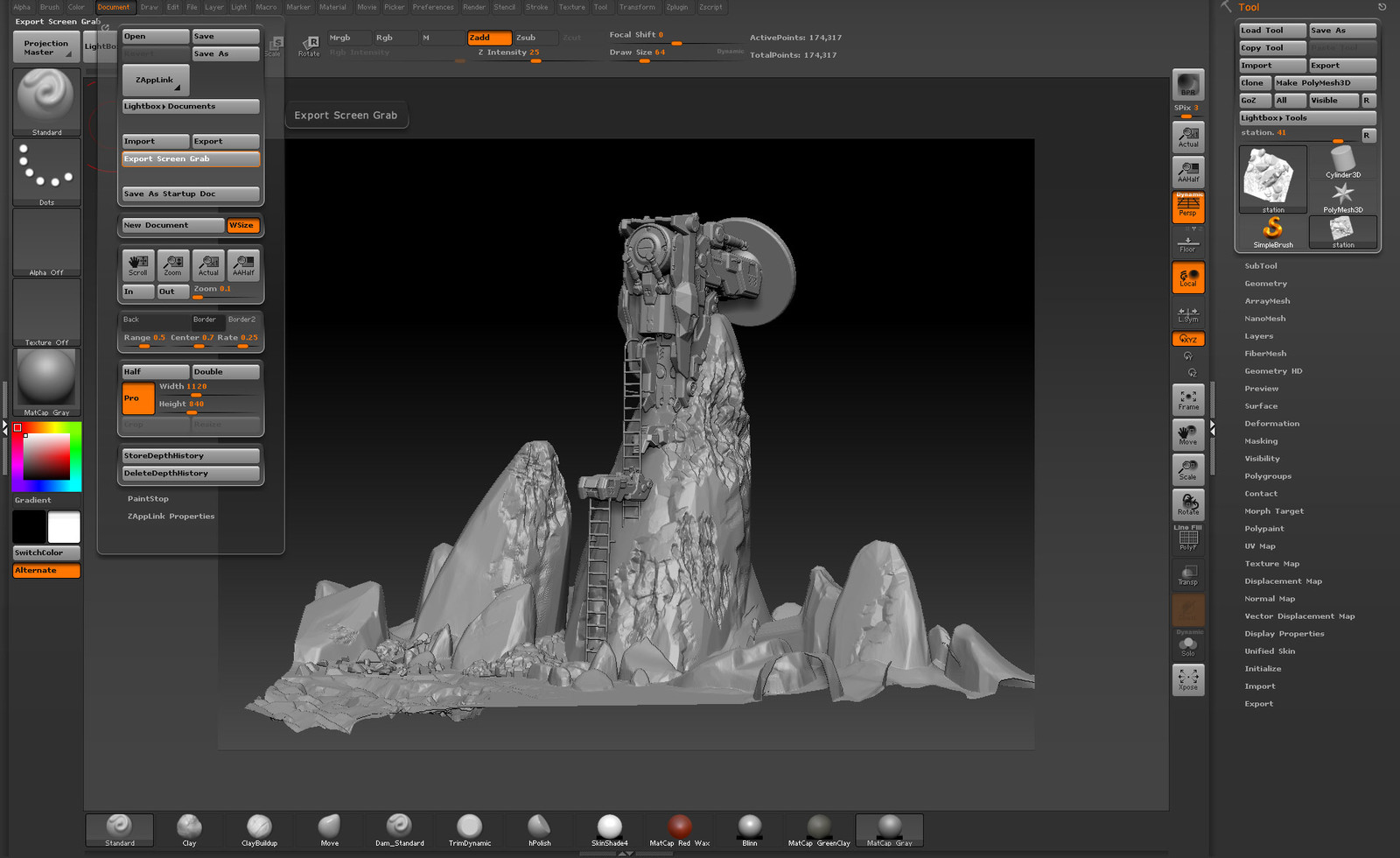 Z Brush model , mesh brushes brush