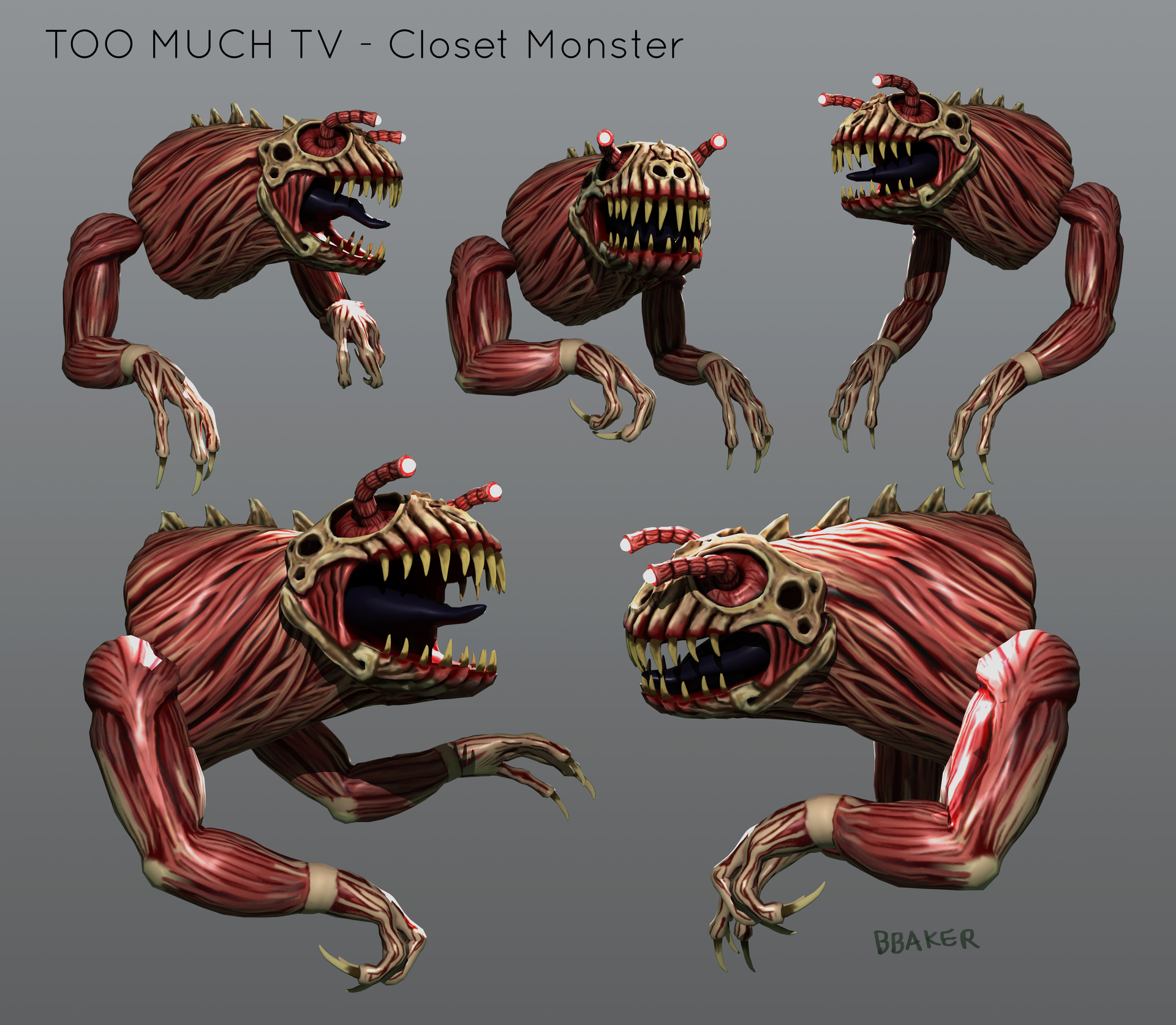 Artstation Closet Monster Brandon Baker