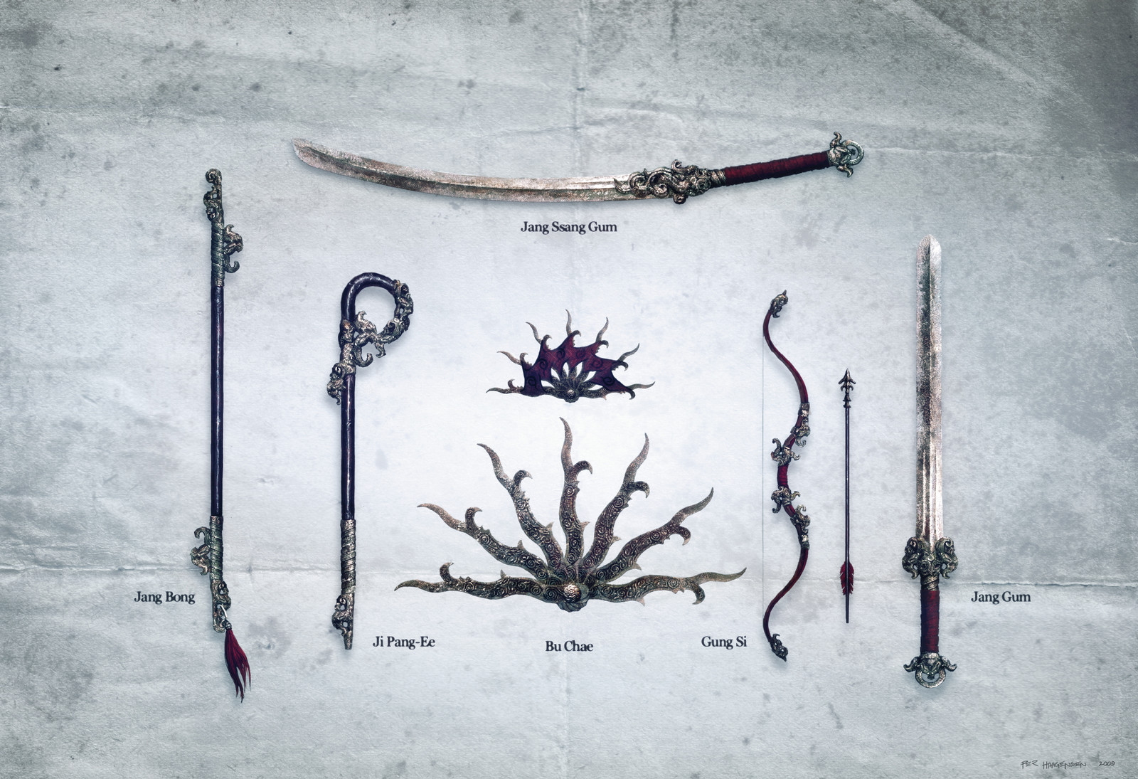 Sacred Weapons concept art for "Age of Conan: Rise of the Godslayer"