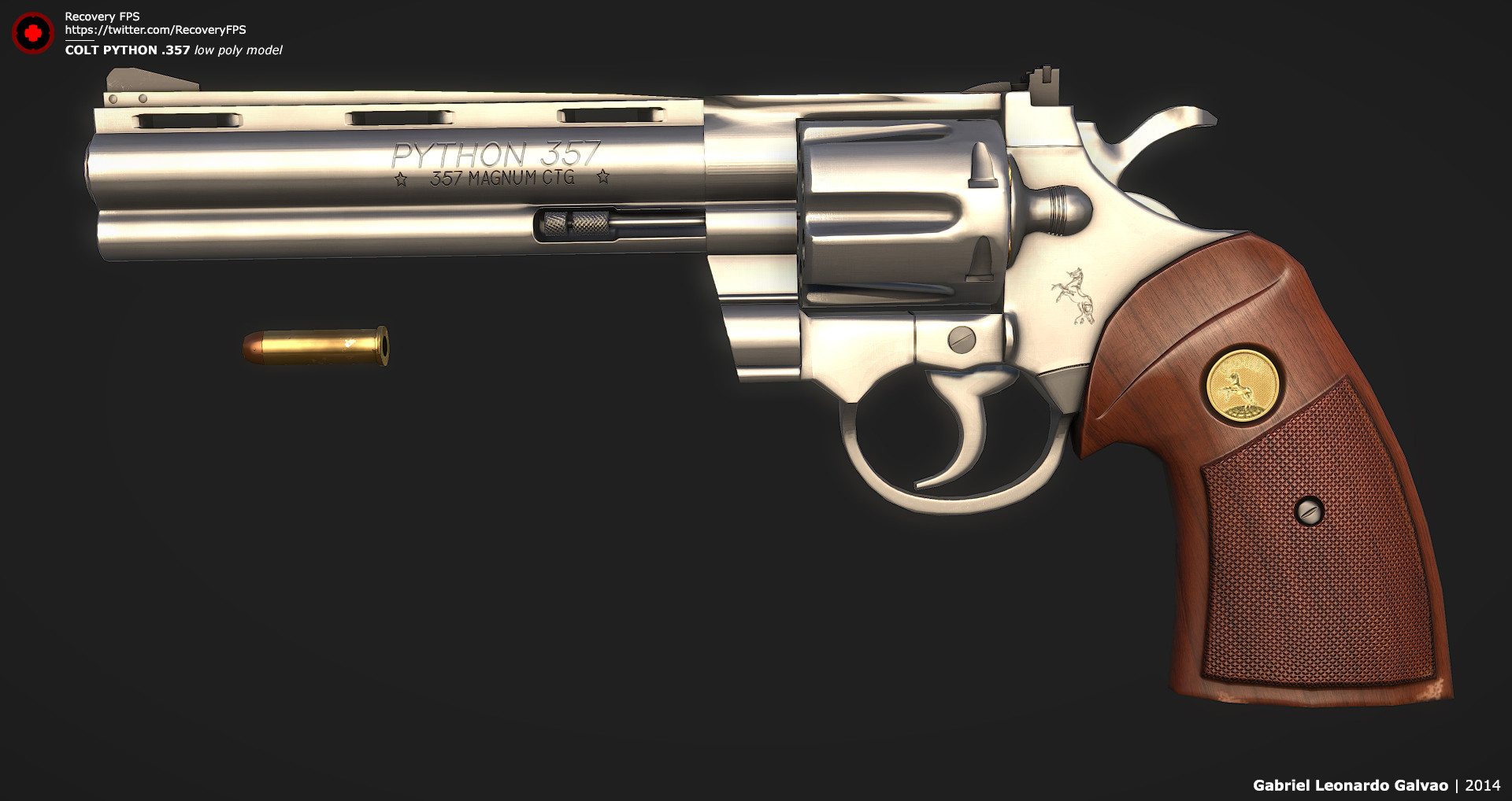Colt Python .357 Recovery FPS 3D Model.