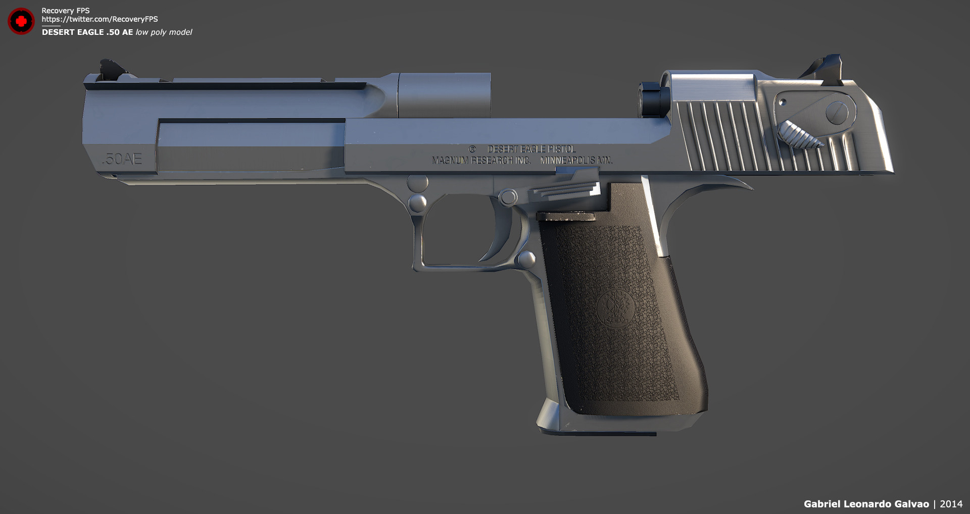 Artstation Desert Eagle 50 Ae Recovery Fps 3d Model