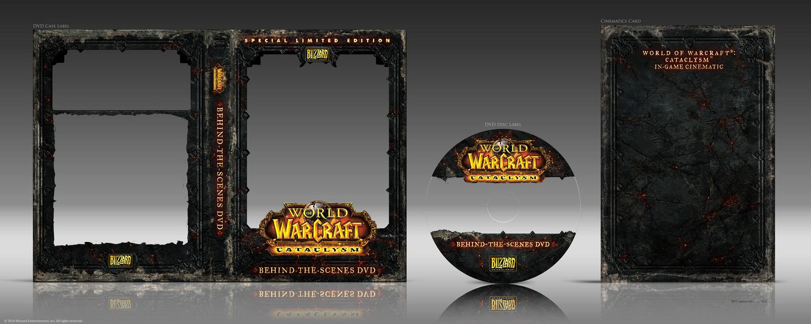 Final DVD Set Designs for "World of Warcraft: Cataclysm" CE Box Set